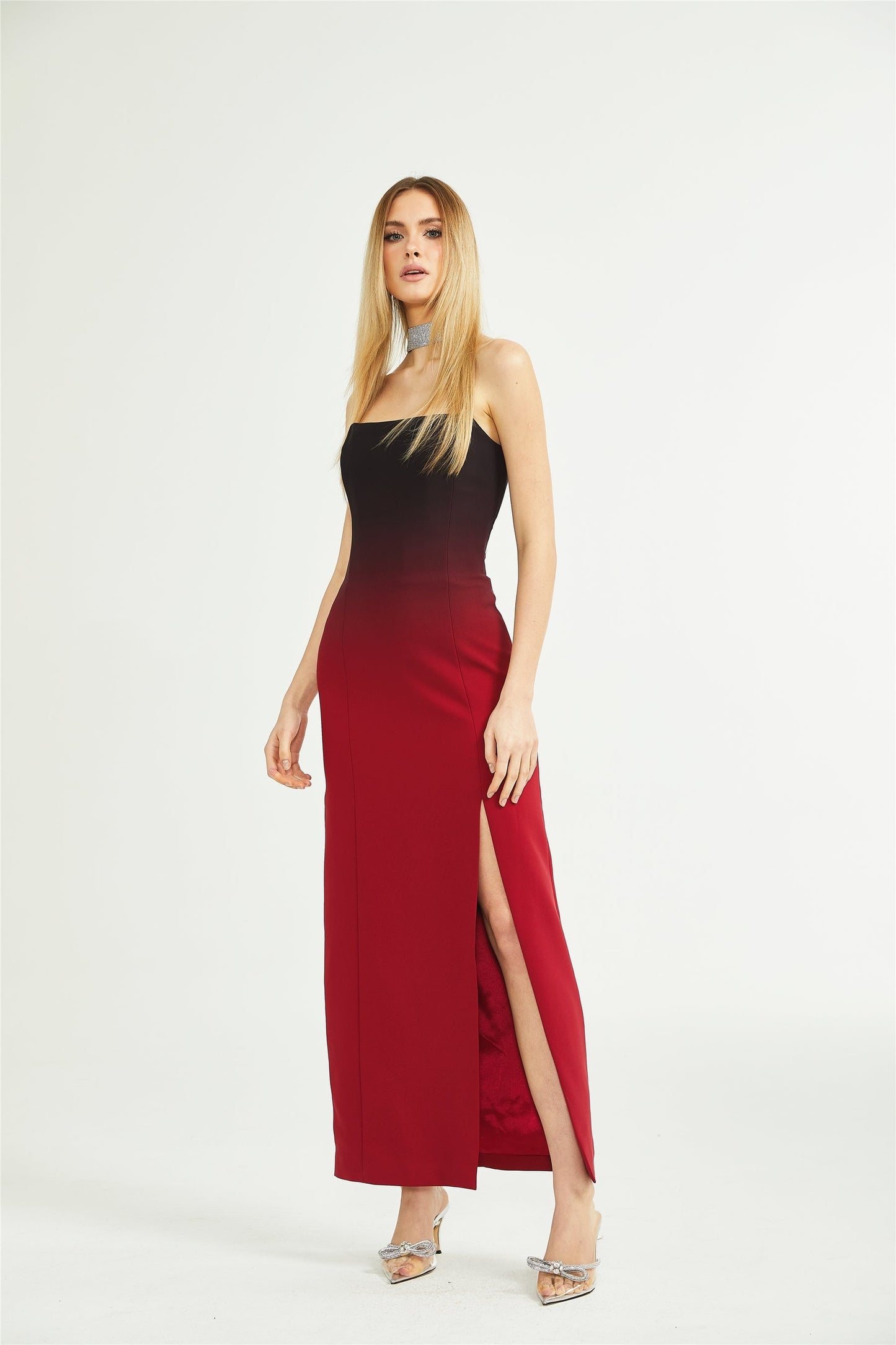 Roxane gradienteffect offshoulder dress