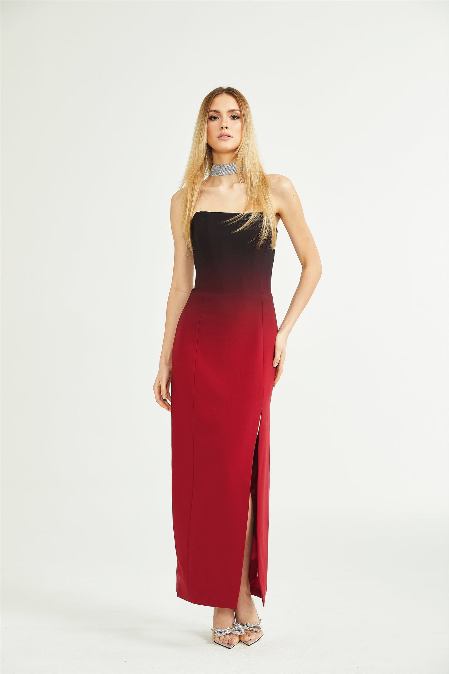 Roxane gradienteffect offshoulder dress