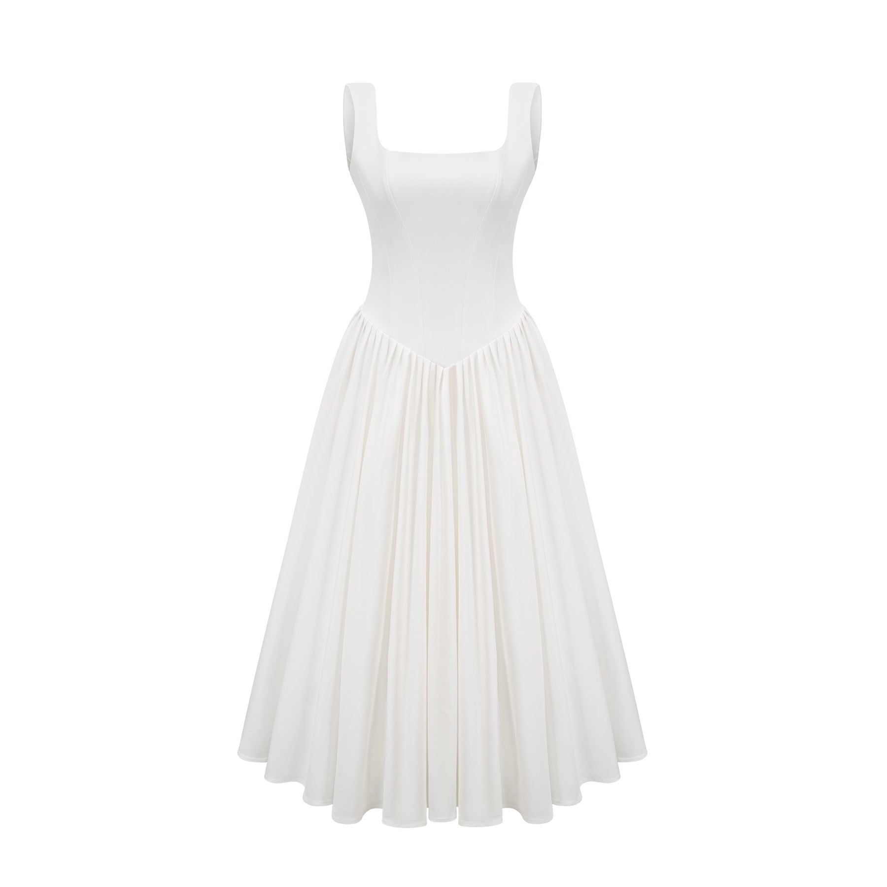 Sadie white pleated corset gown dress