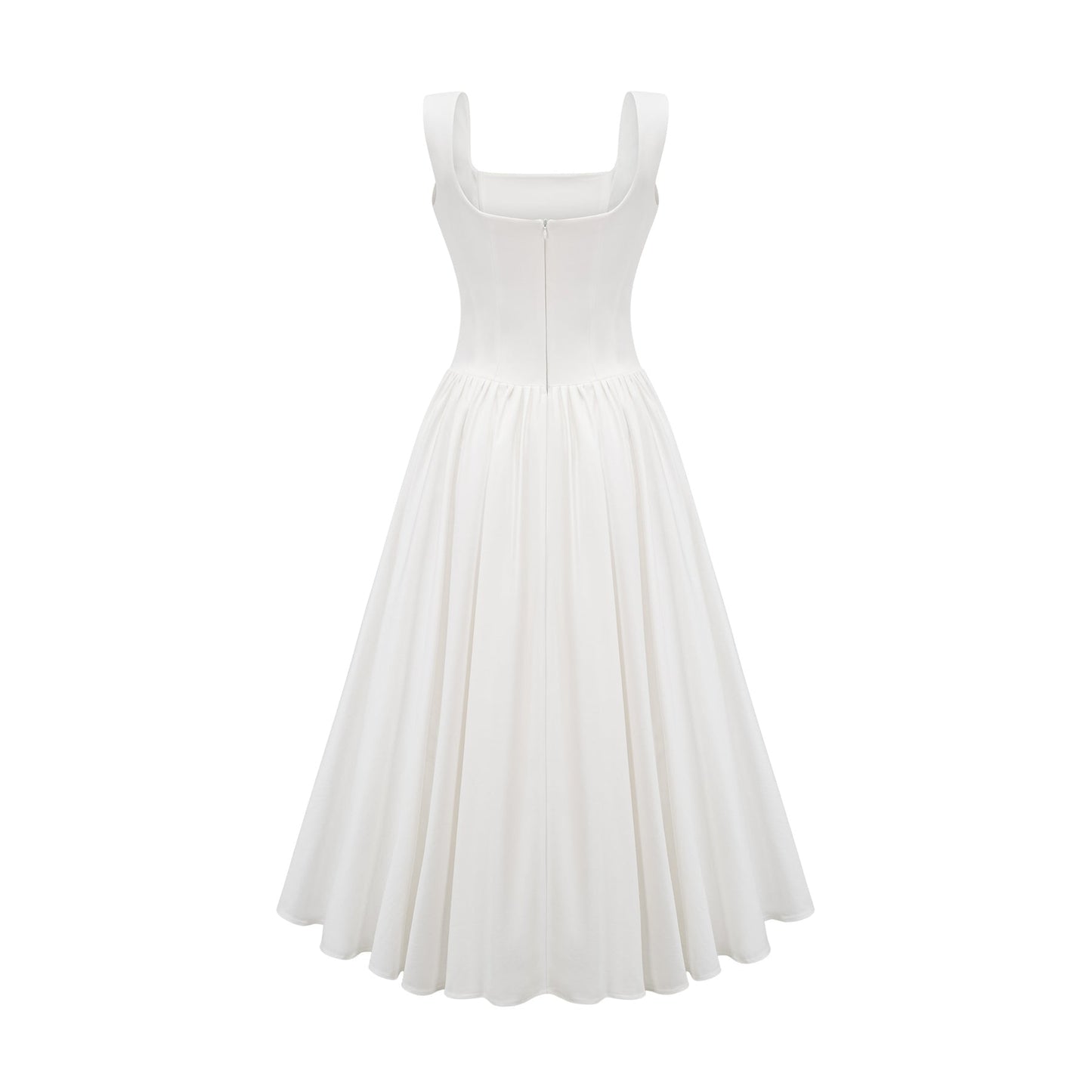 Sadie white pleated corset gown dress