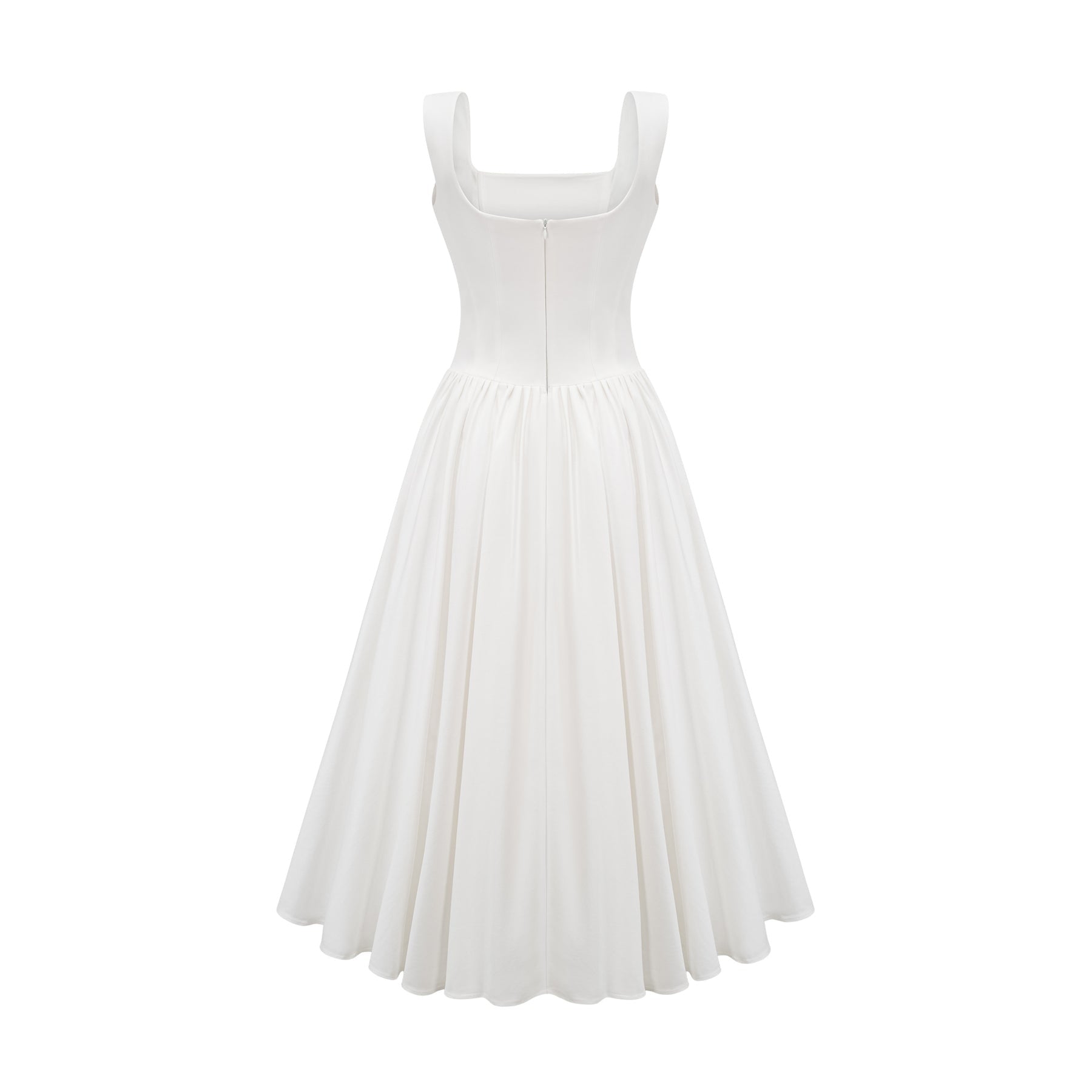 Sadie white pleated corset gown dress