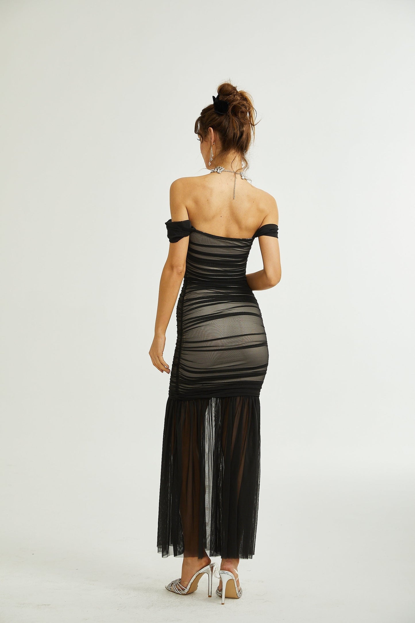 Safiya fishtail draped dress