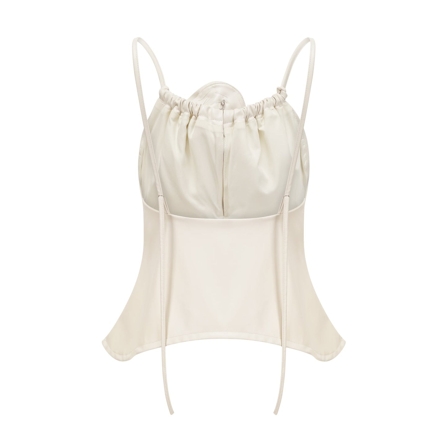 Sancia floralappliqué leather top