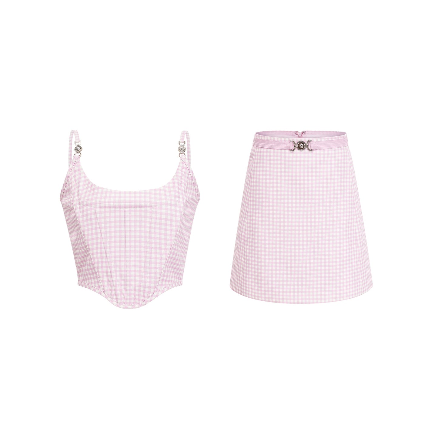 Sandrine ginghamcheck top skirt matching set