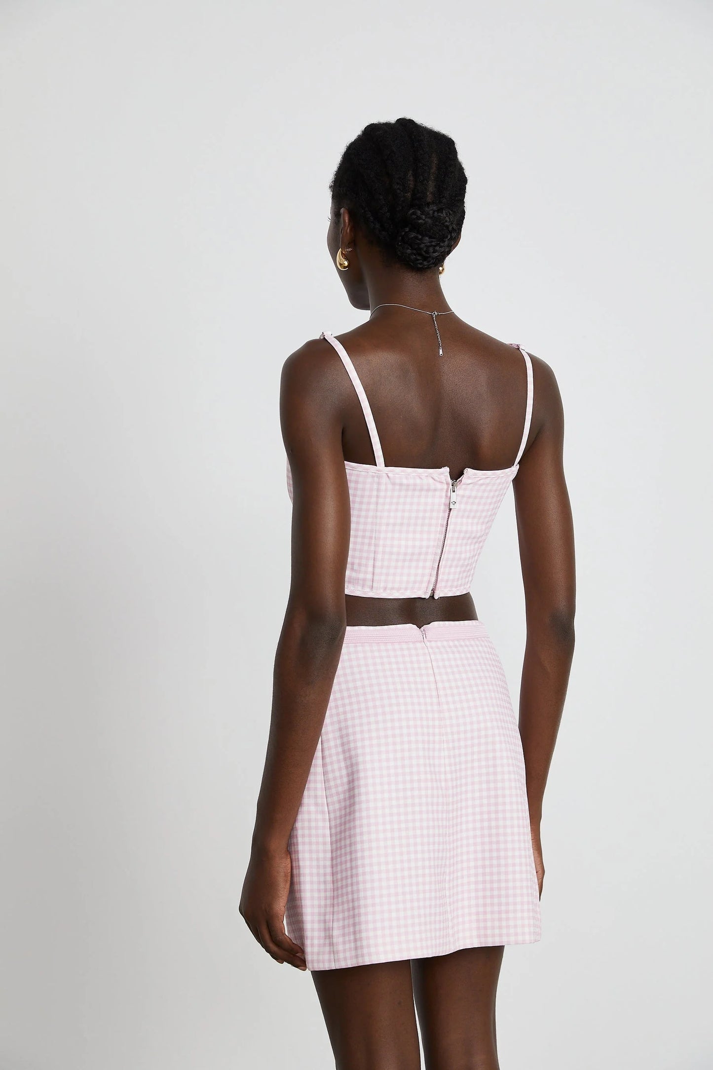 Sandrine ginghamcheck top skirt matching set
