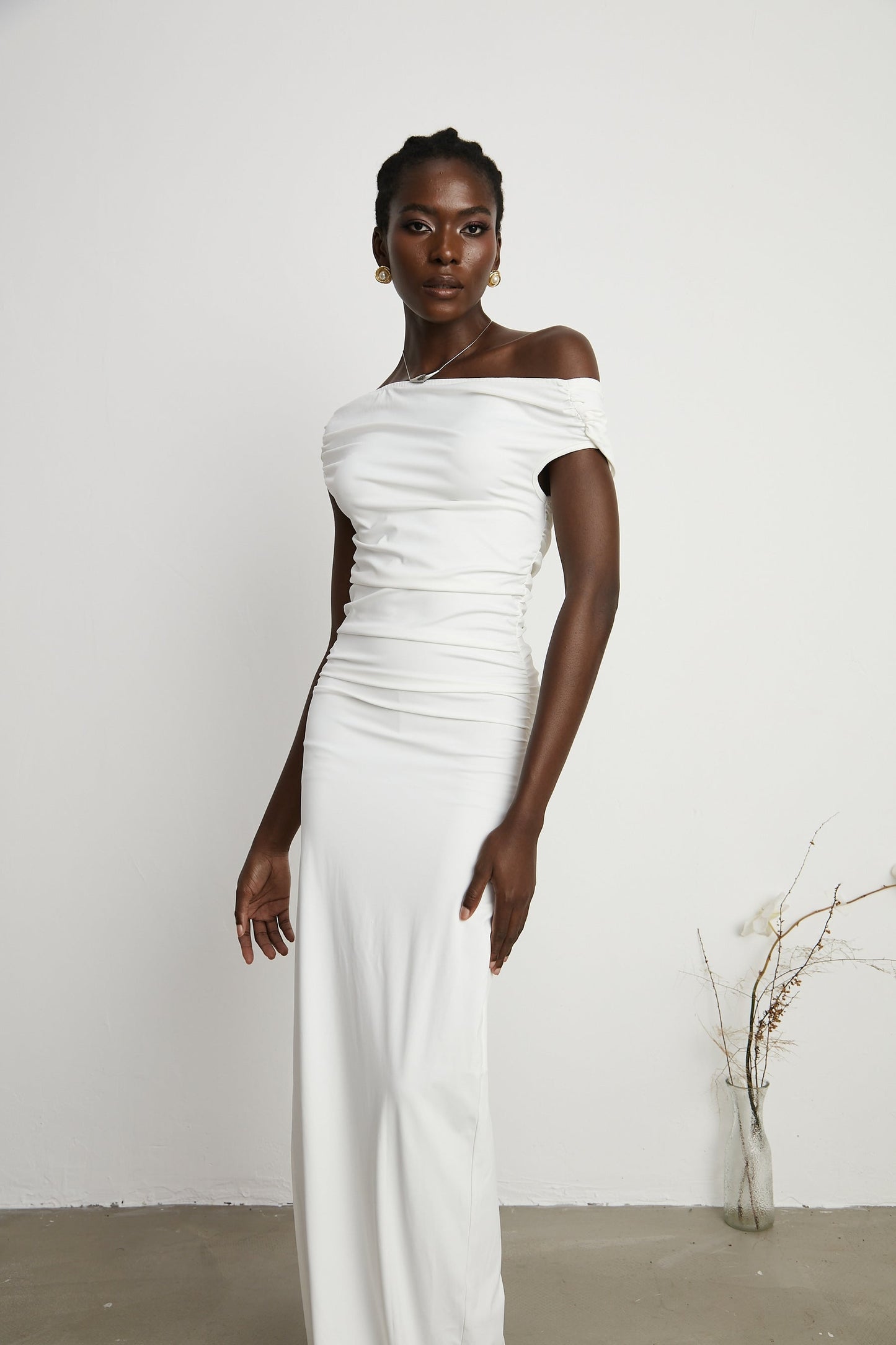 Sapphire offshoulder maxi dress