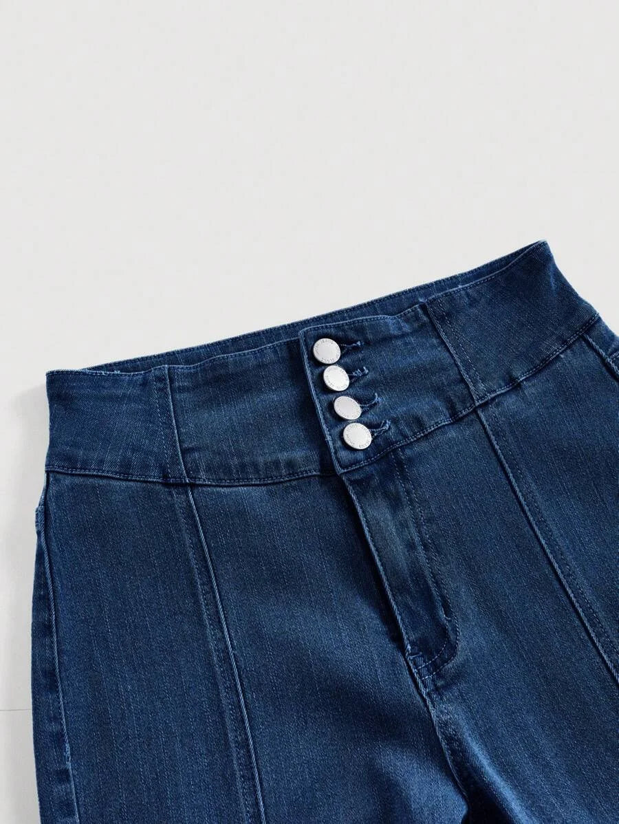Seam Front Flare Leg Jeans