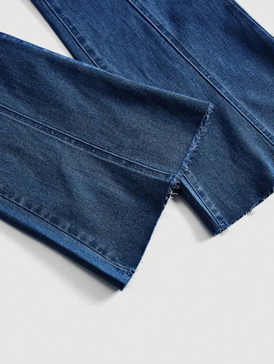 Seam Front Flare Leg Jeans