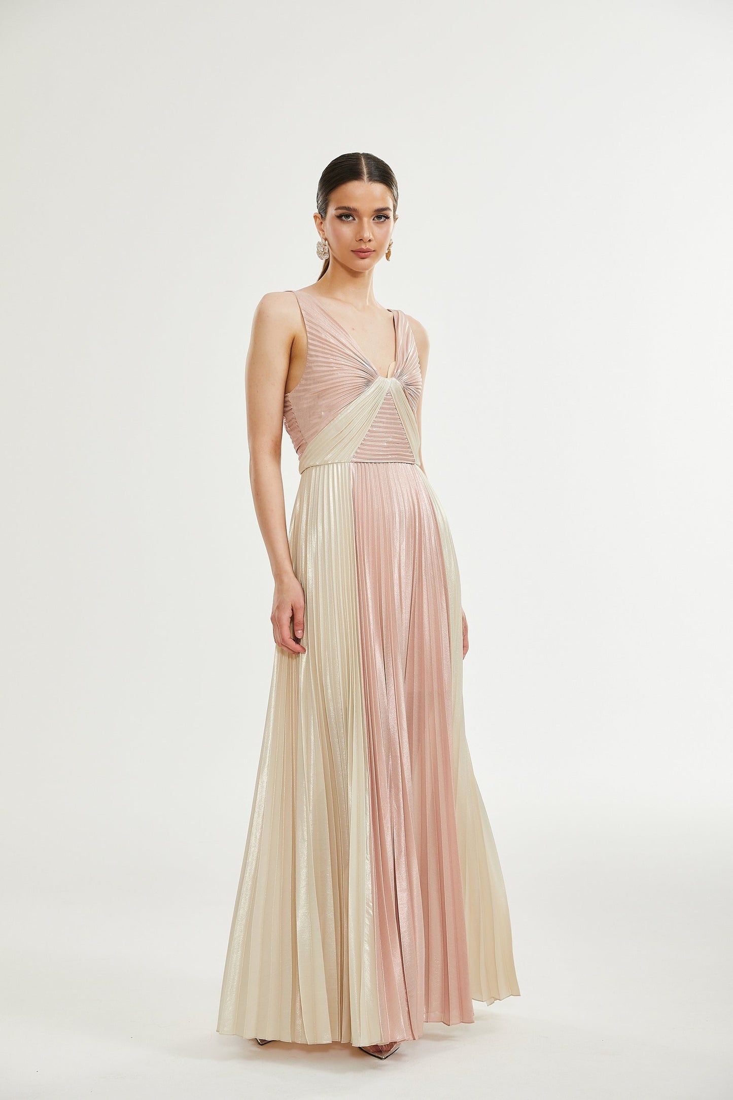 Shiema highshine pleated dress