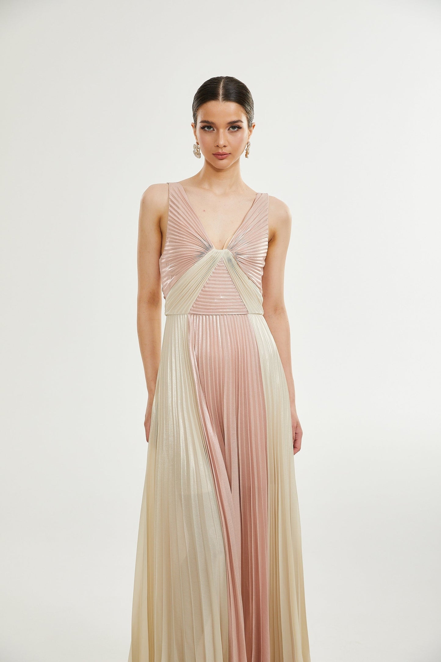 Shiema highshine pleated dress