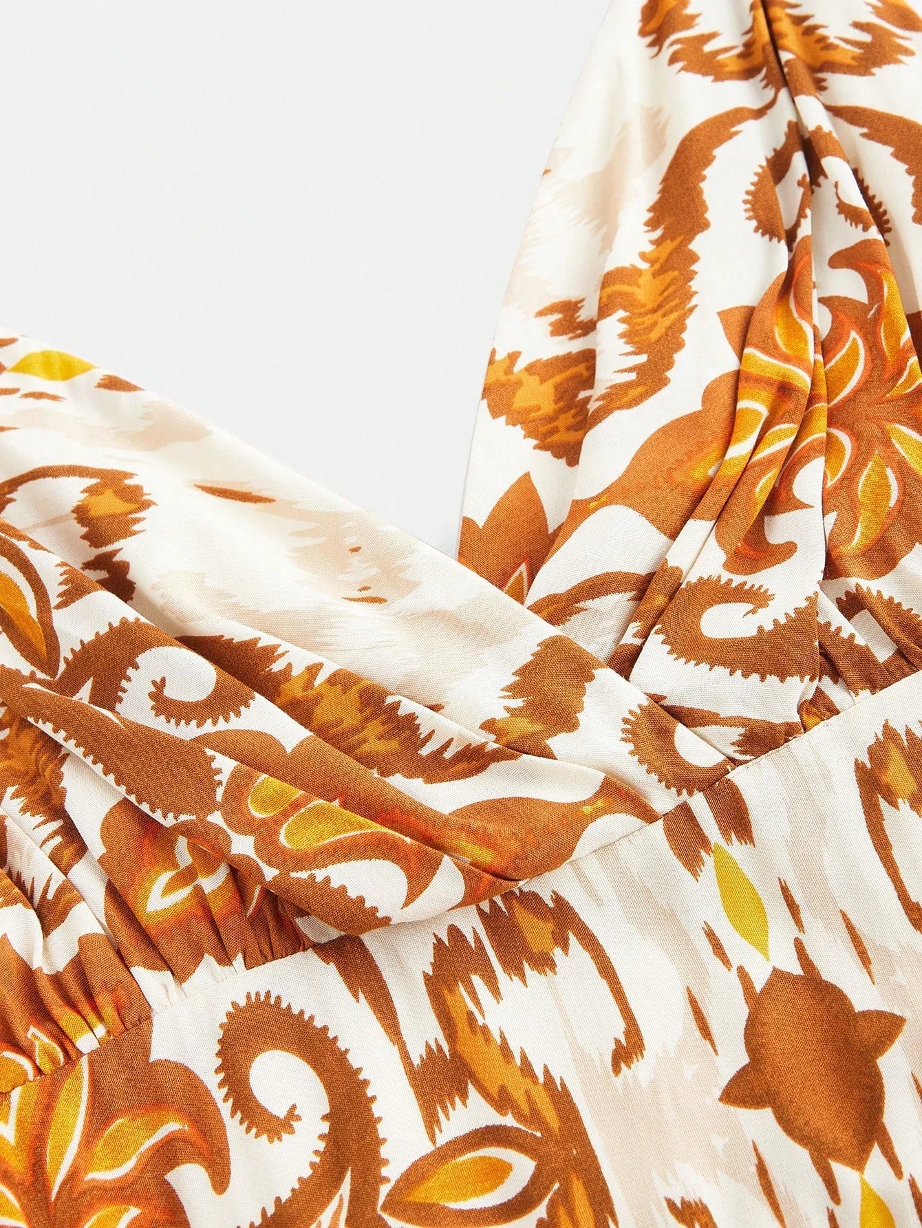 Sleeveless VNeck Backless Floral Print Dress Bohemian SpringSummer Outfits For Women