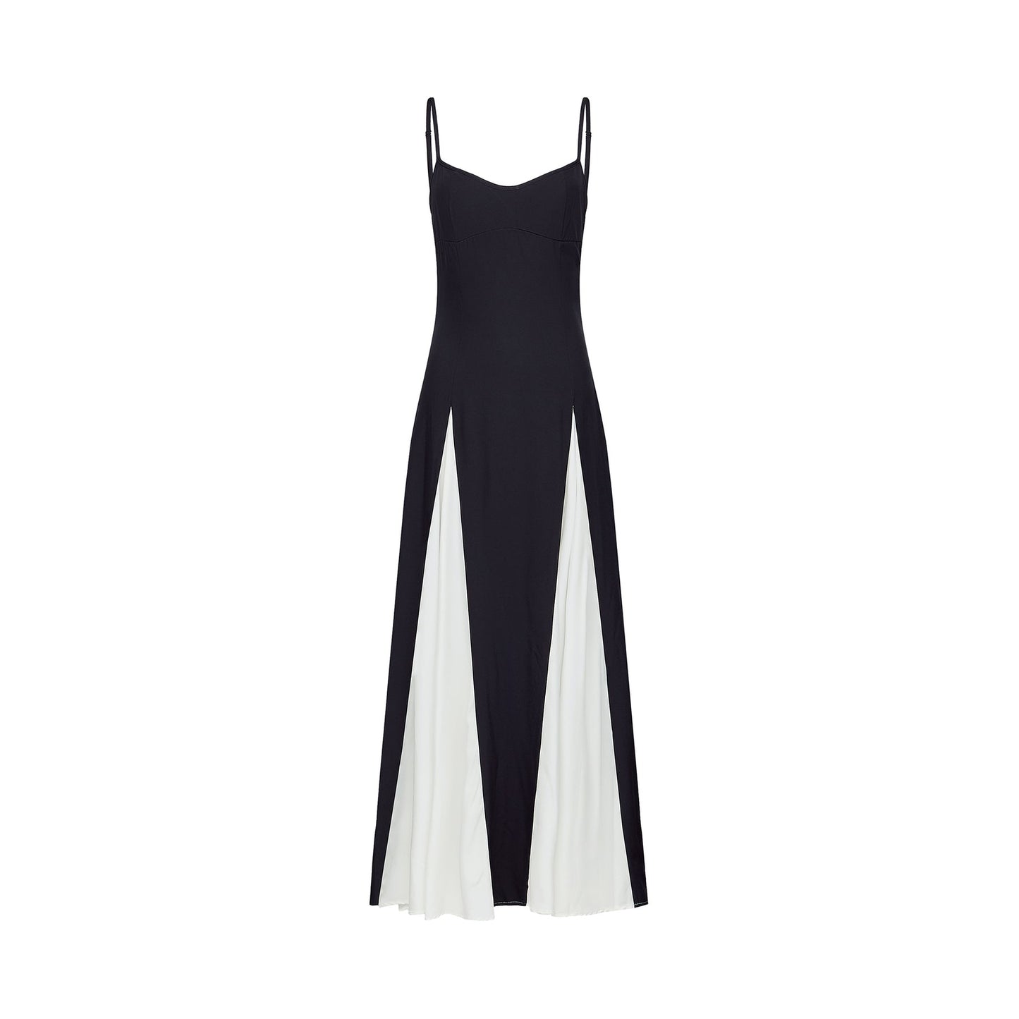 Sofie contrastcolor pleated maxi dress