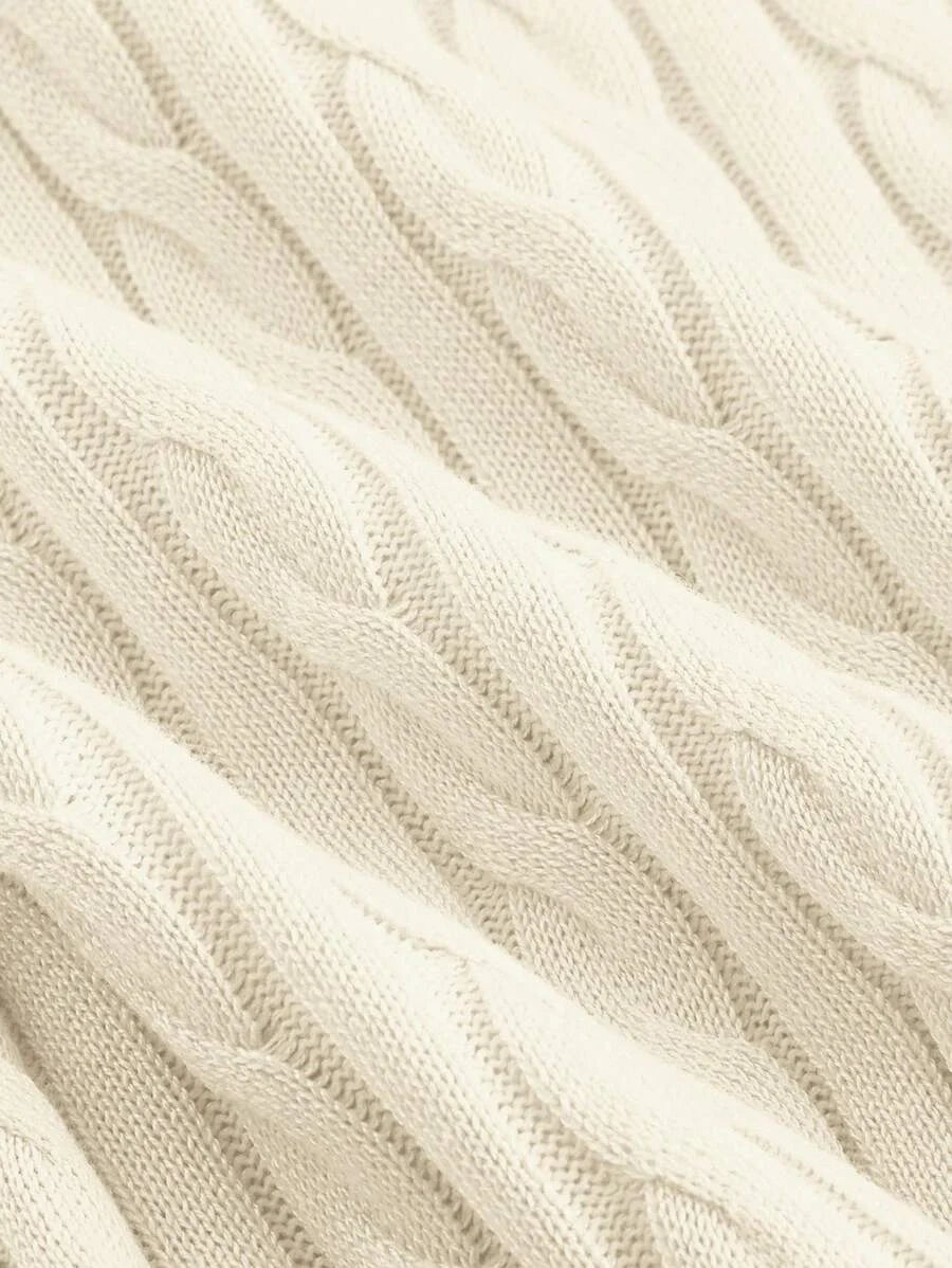 Soft Cable Knit Sweater For Women SpringSummer