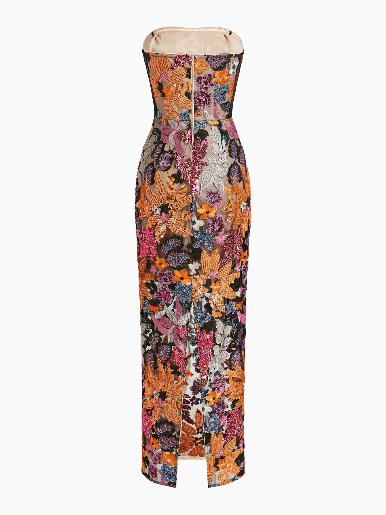 Soiréza CONTRAST SEQUIN EMBROIDERY COCKTAIL DRESS