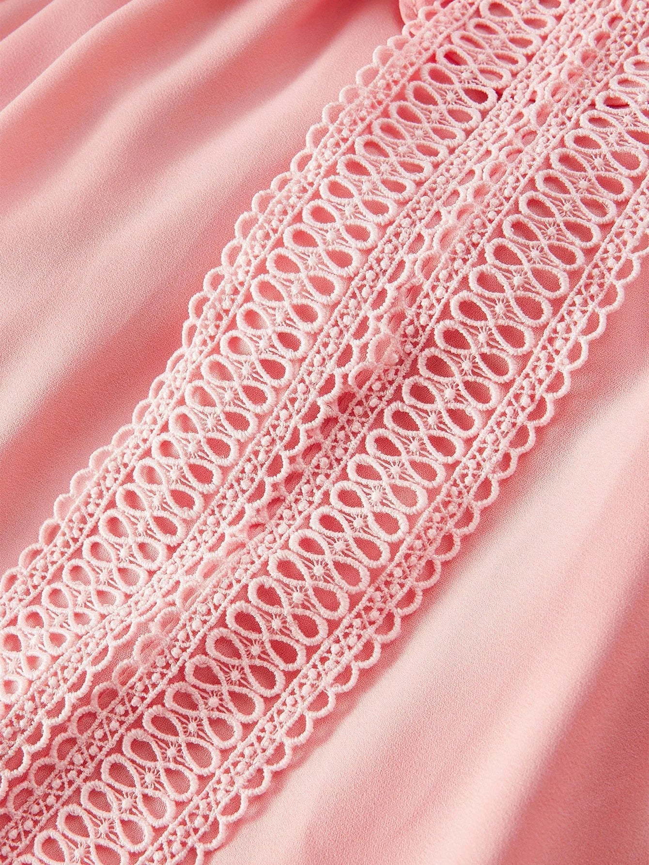 Soiréza FLOWY LANTERN SLEEVE LONG DRESS WITH WATERSOLUBLE LACE