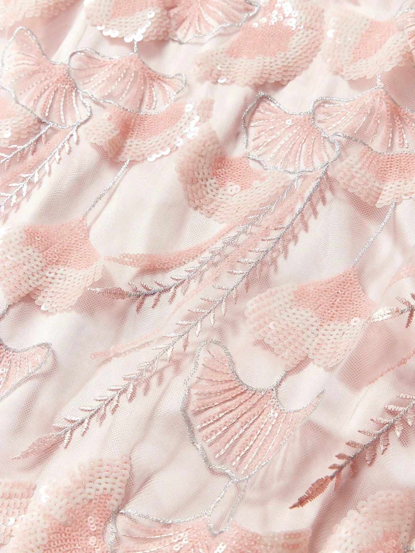 Soiréza MESH SEQUIN EMBROIDERED SLIP PARTY DRESS