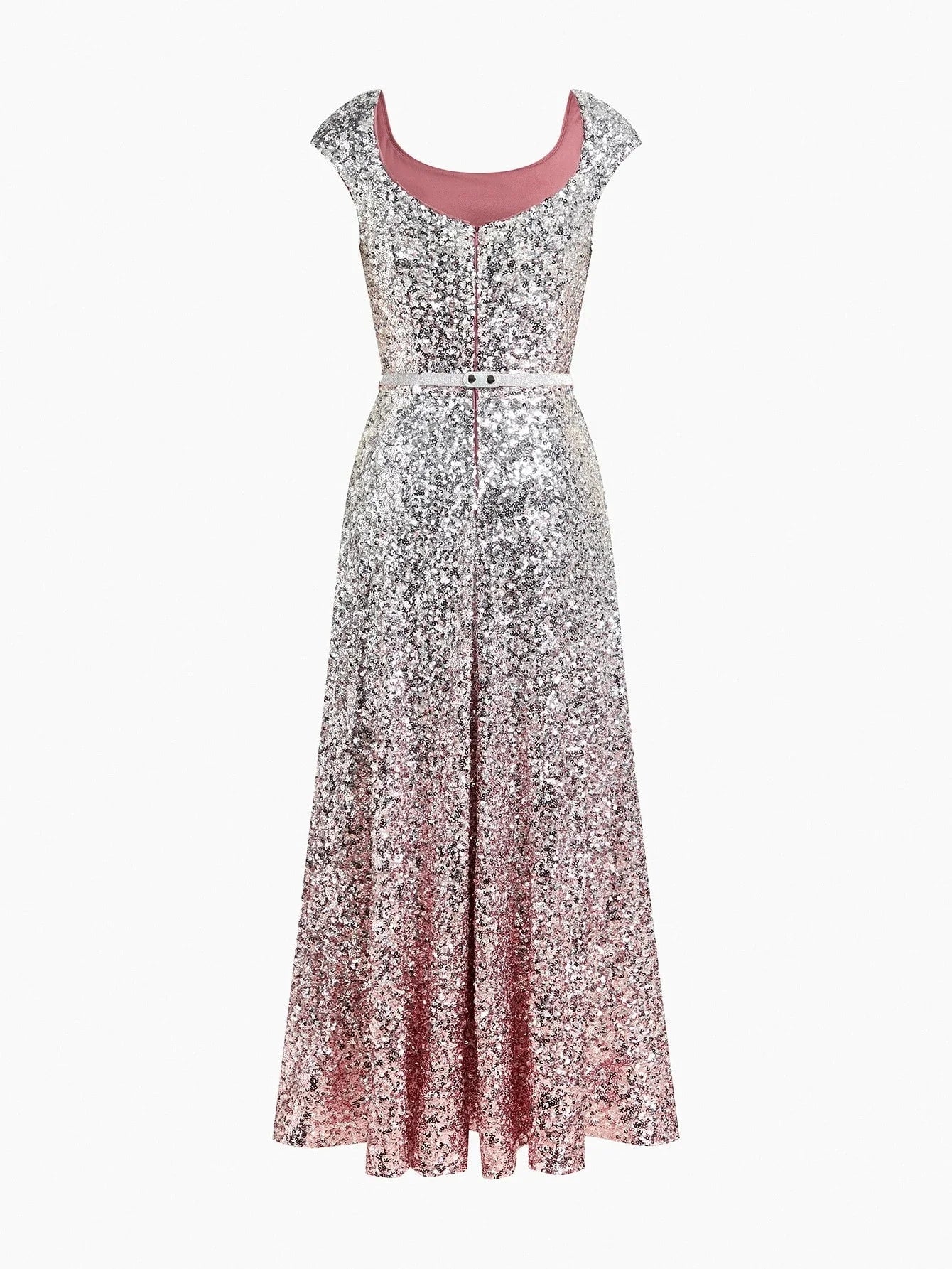 Soiréza SEQUIN OMBRE ELEGANT DRESS WITH BELT SUITABLE FOR GODDESS PARTY BANQUET COCKTAIL DRESS