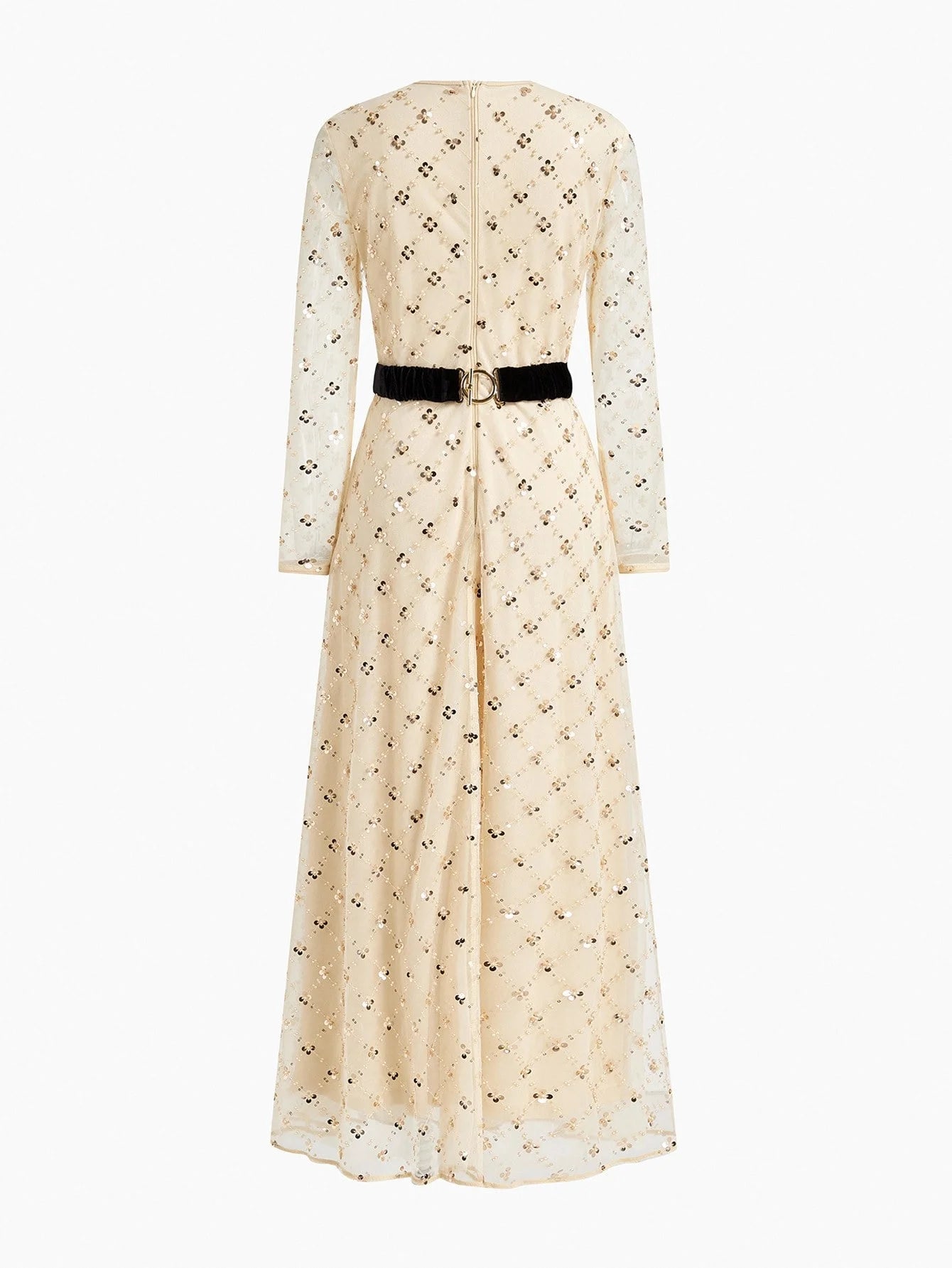 Soiréza WOMENS MESH SEQUINS MESH OVERLAY BOW WAIST FORMAL COCKTAIL DRESS