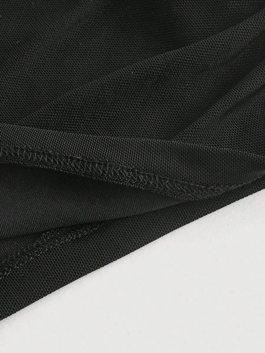 Solid Asymmetrical Hem Skirt