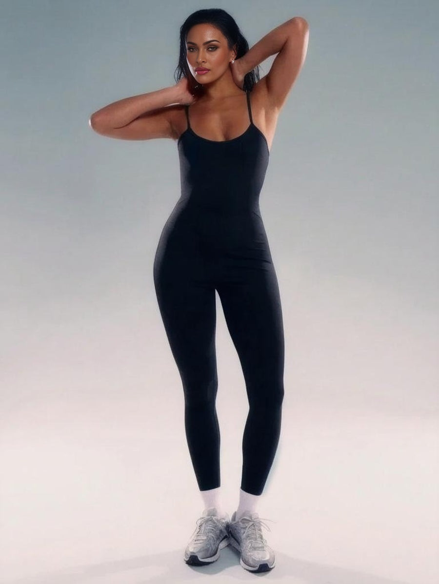 Sport Elastic Cami Jumpsuit Padel Tennis Pickleball Gym Fitness