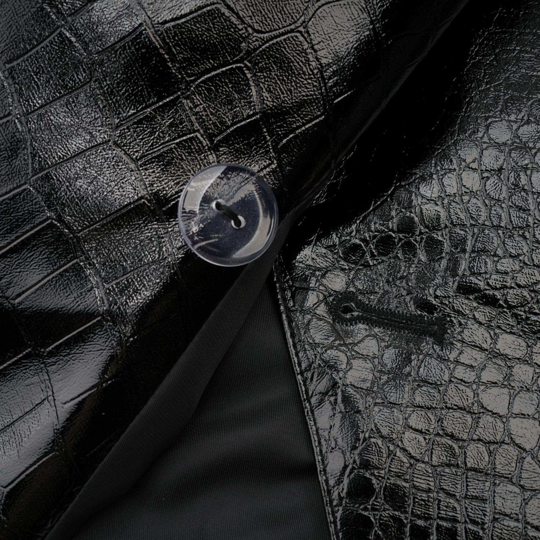 Stylish black leather jacket with cinched waist named Elodie