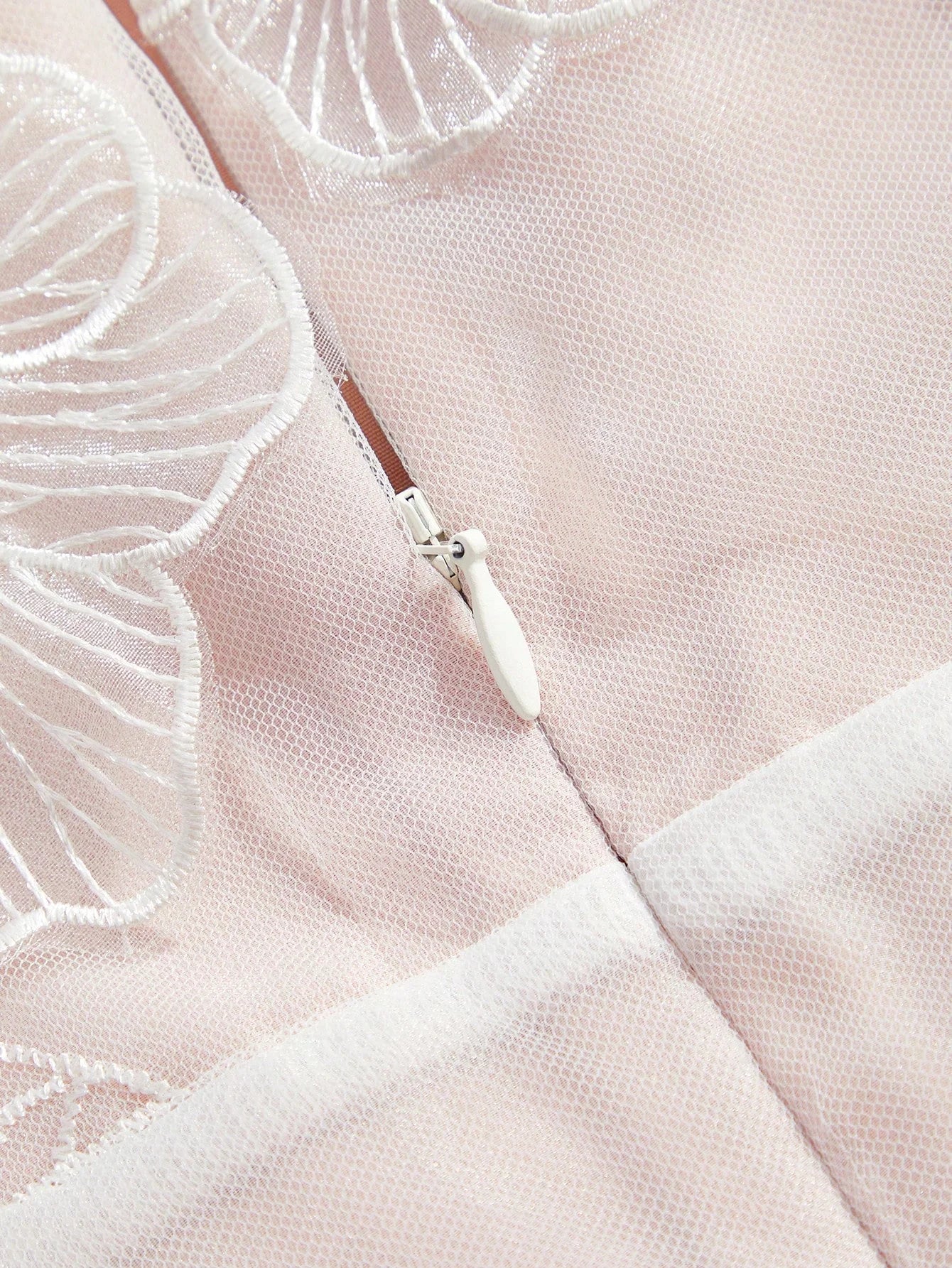 Summer Holiday Casual Festival Vacation Holiday Elegant Embroidered Floral Beaded White Organza