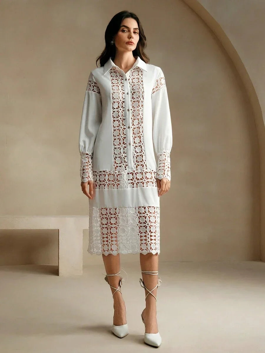 Summer Vacation Style Hollow Out Dress For Women