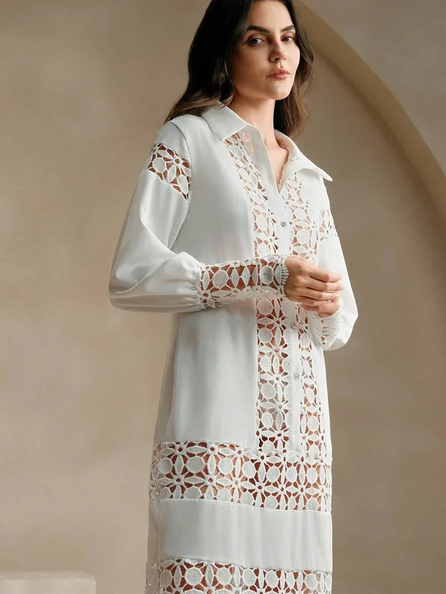 Summer Vacation Style Hollow Out Dress For Women