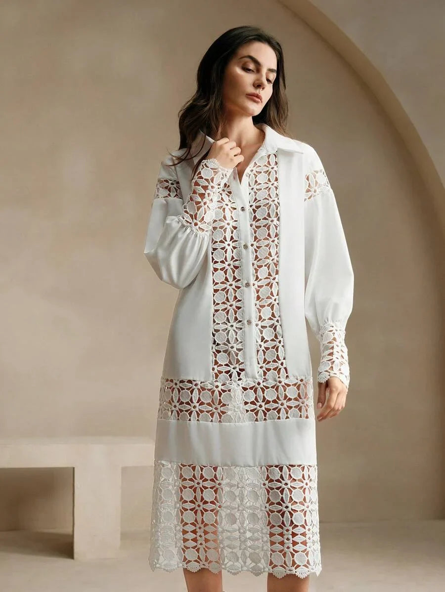 Summer Vacation Style Hollow Out Dress For Women