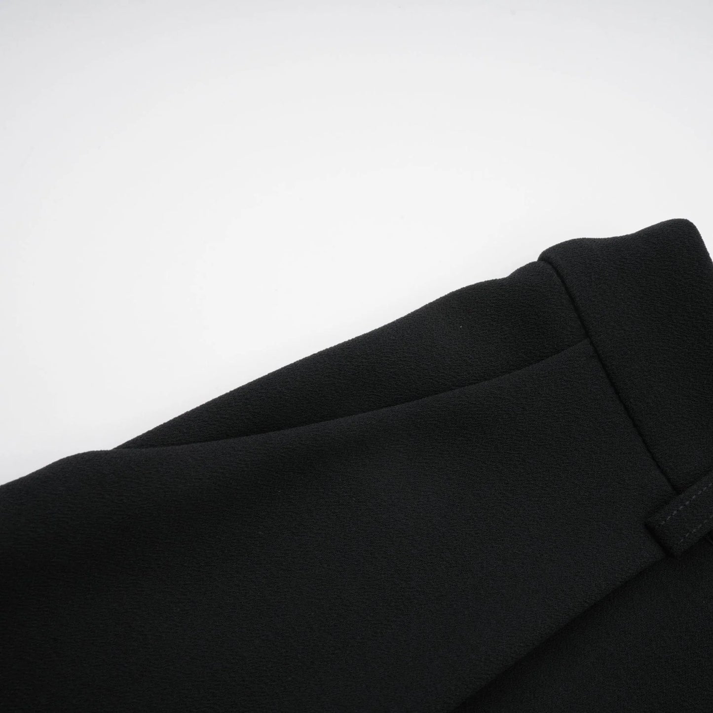 Suzanne black pleated jacket trousers matching set
