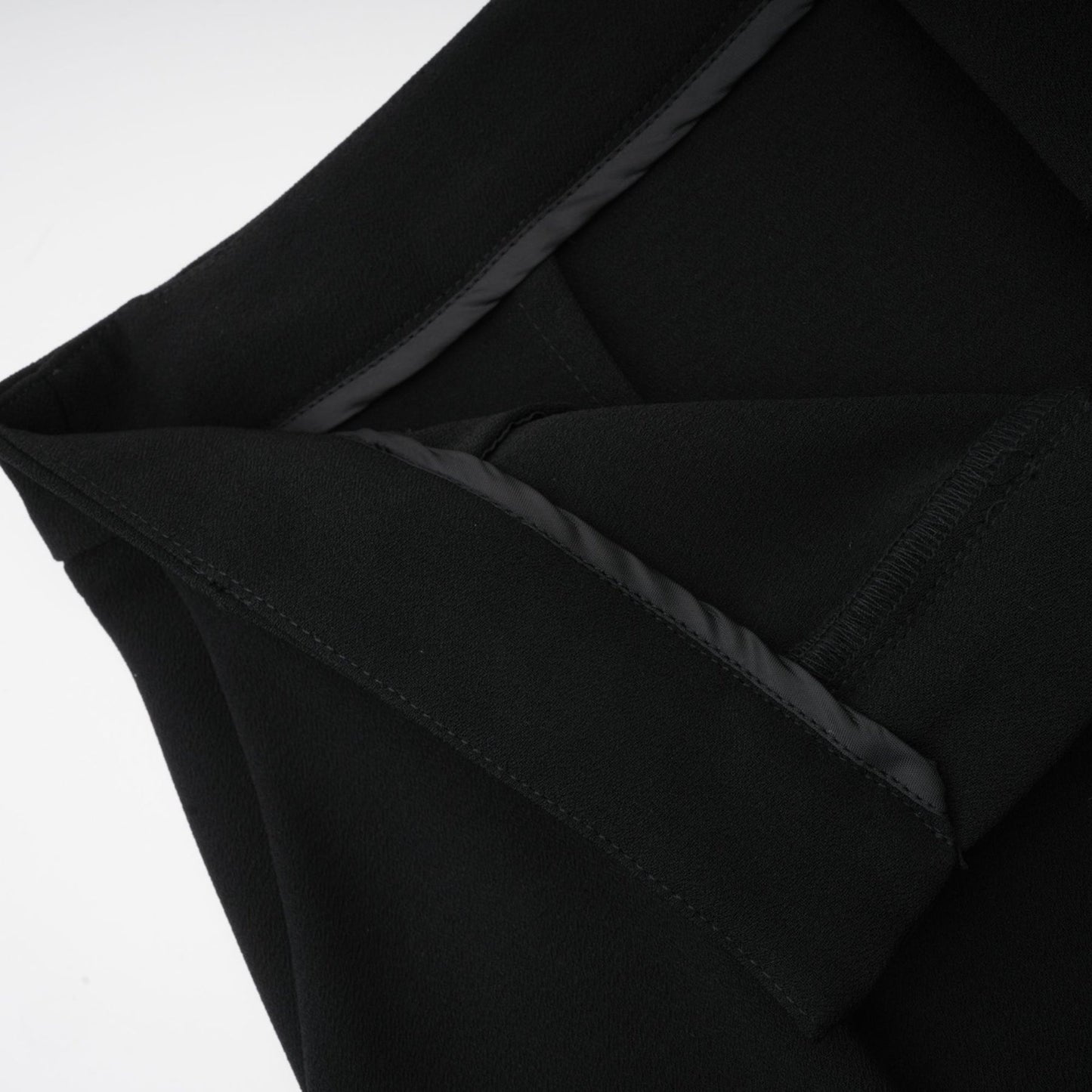 Suzanne black pleated jacket trousers matching set
