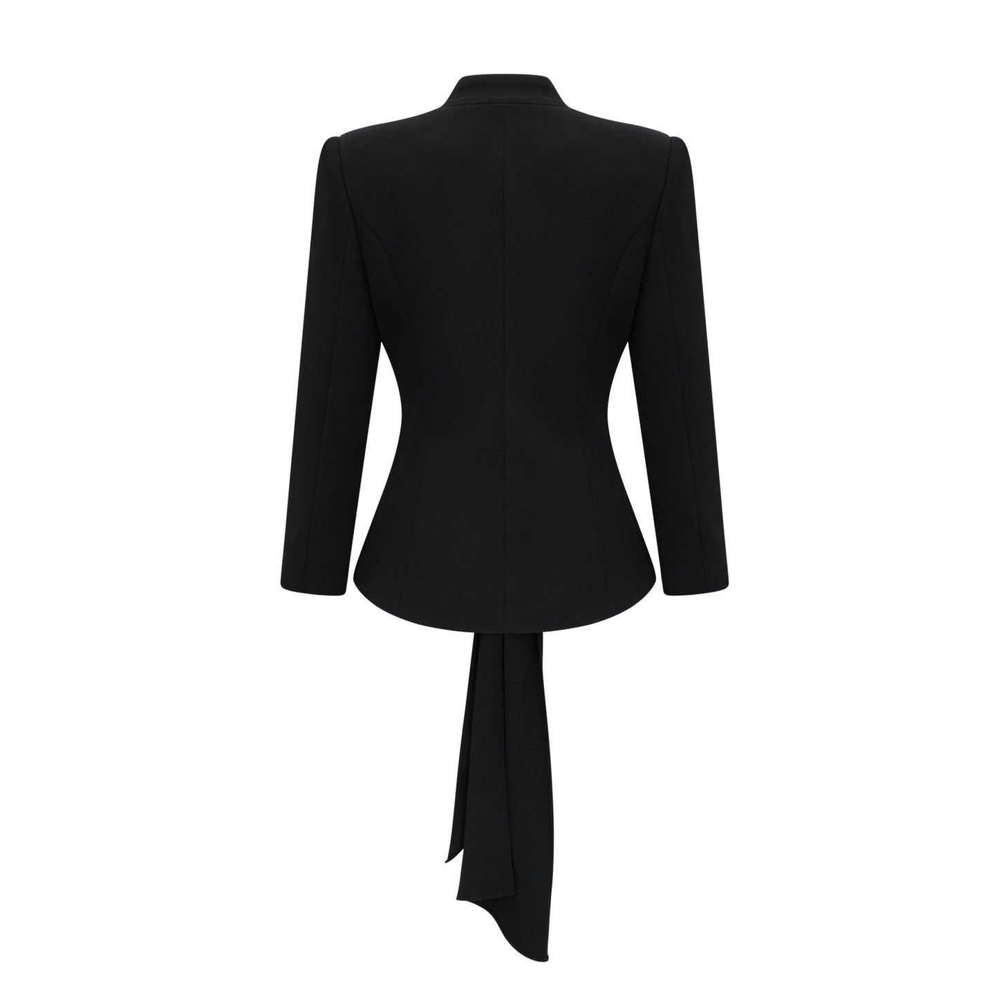 Suzanne black pleated jacket trousers matching set