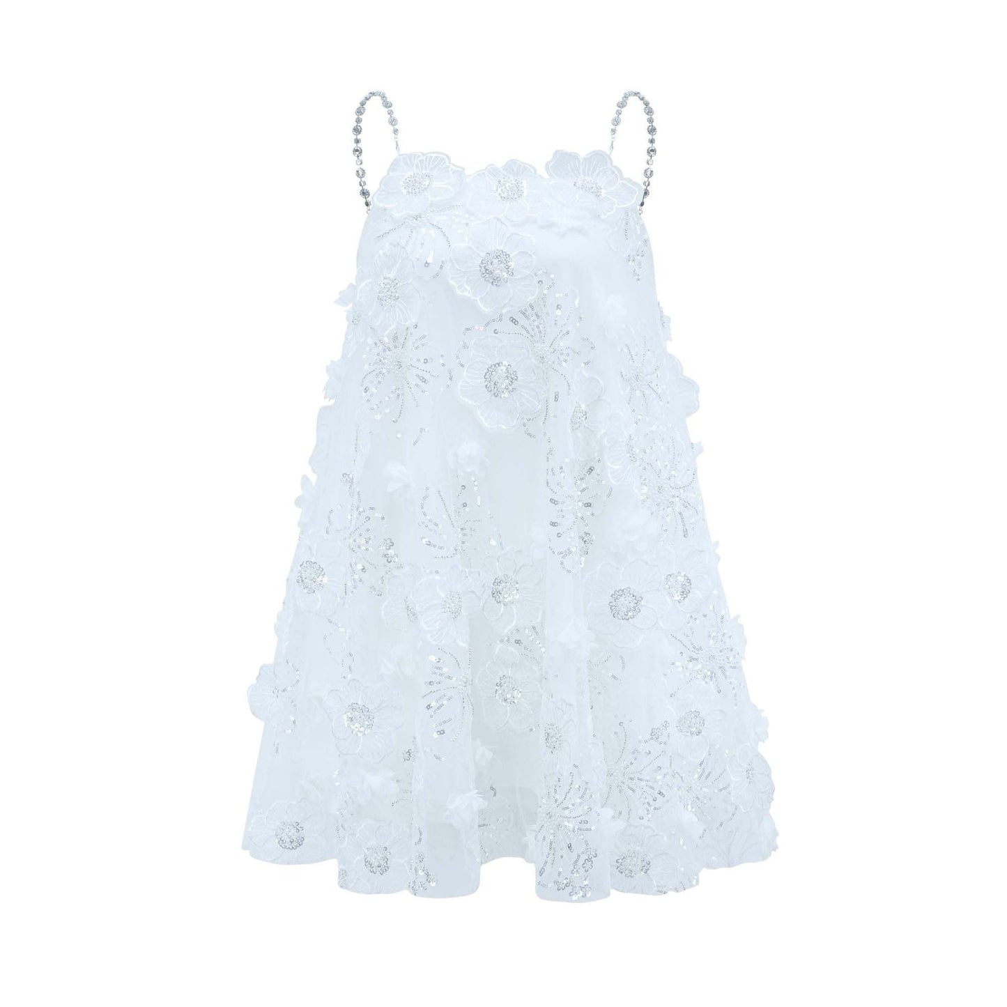 Suzette crystalembellished floral mini dress