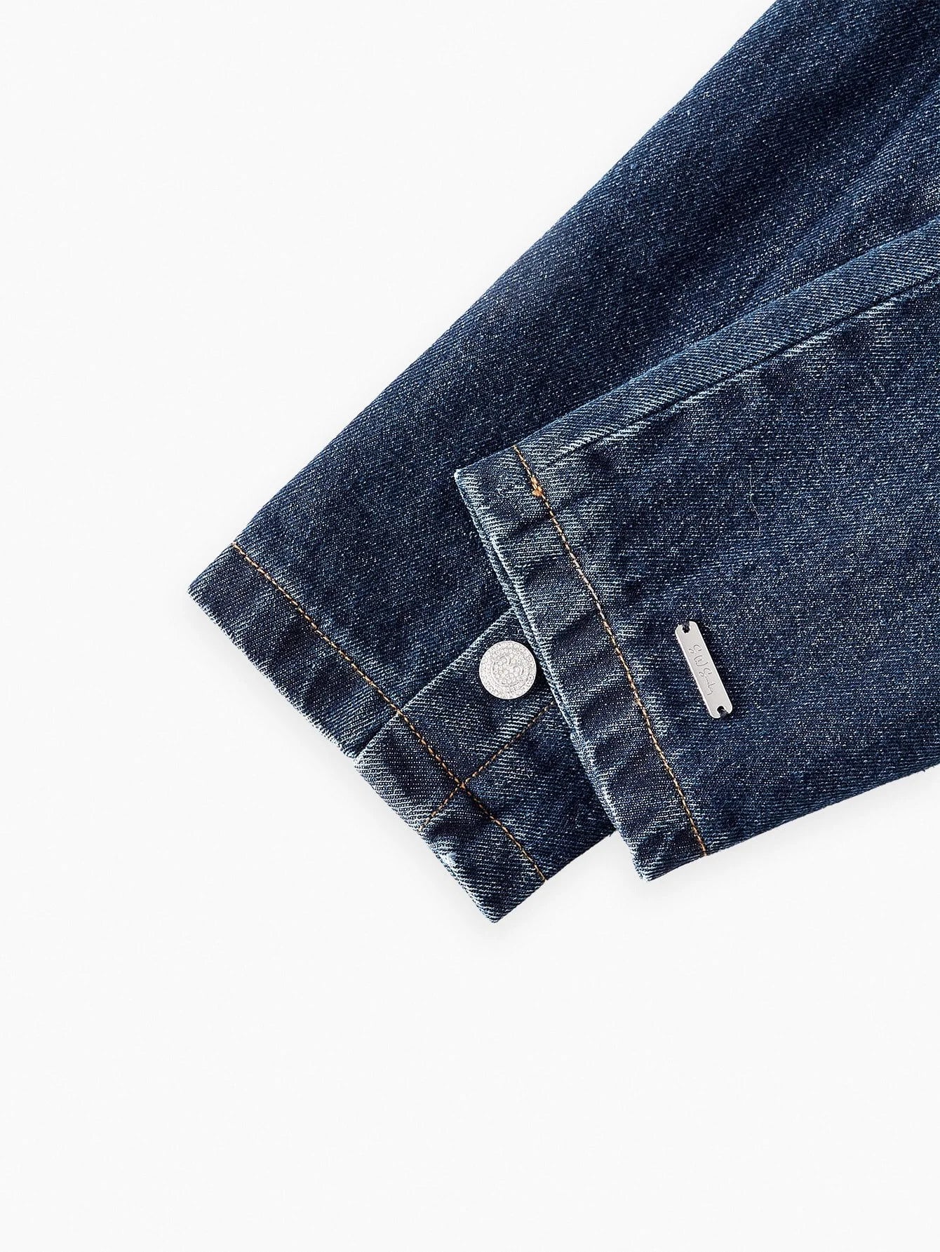 SWSmiley x MOTF PREMIUM LAPEL COLLAR RHINESTONE DETAIL WASHED DENIM COAT