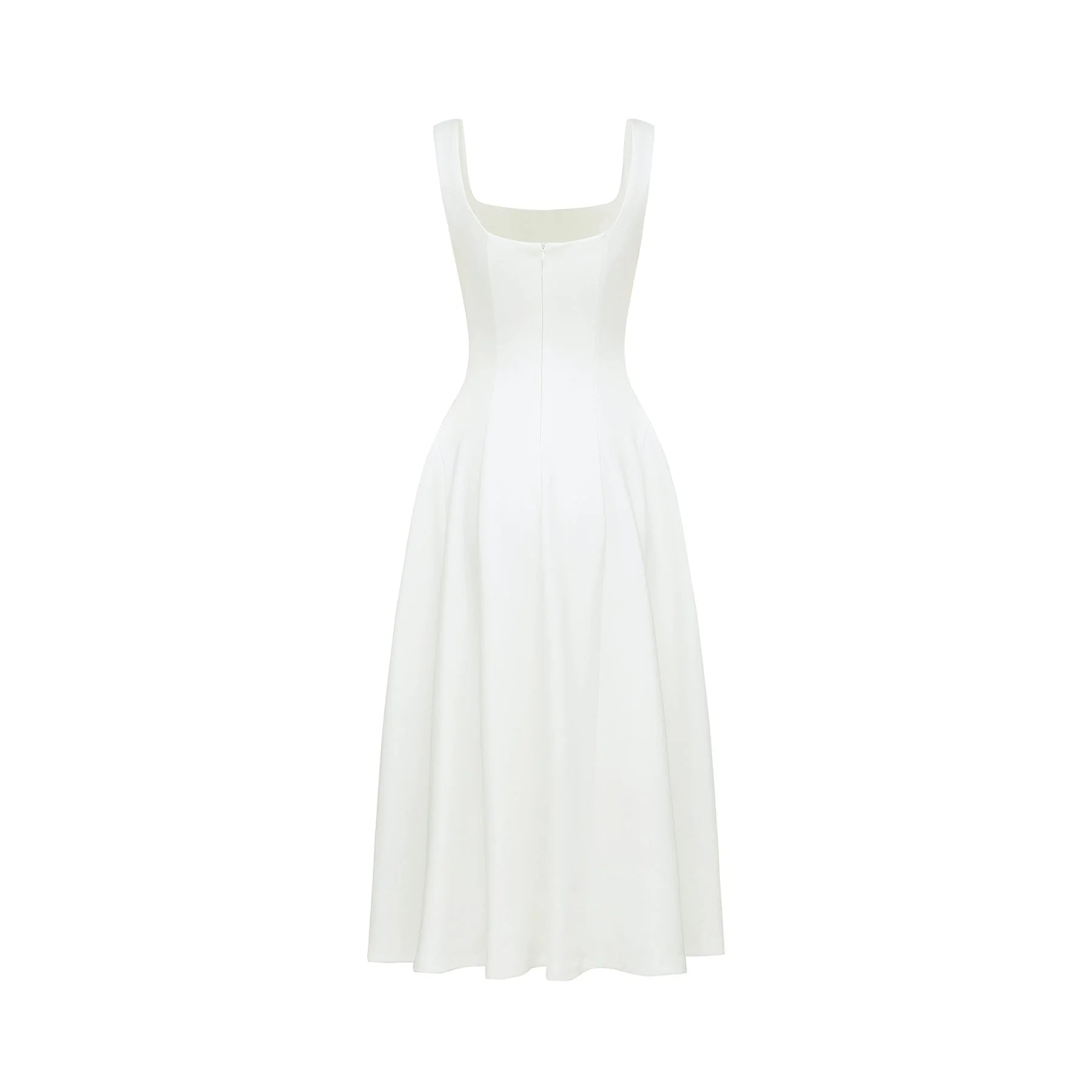 Thala white pleated flared midi dress