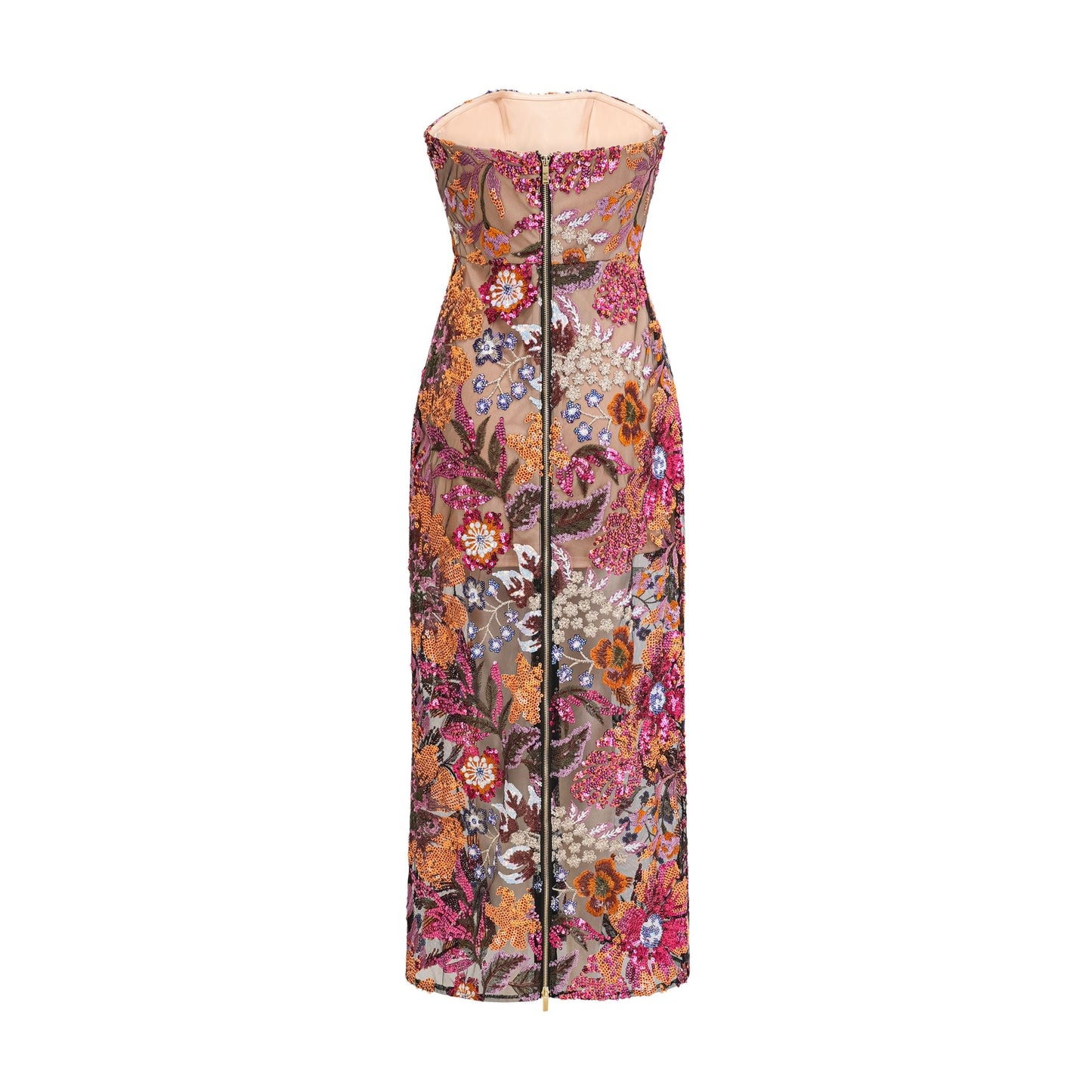 Thérèse sequinembellished embroidered floral colorful midi dress