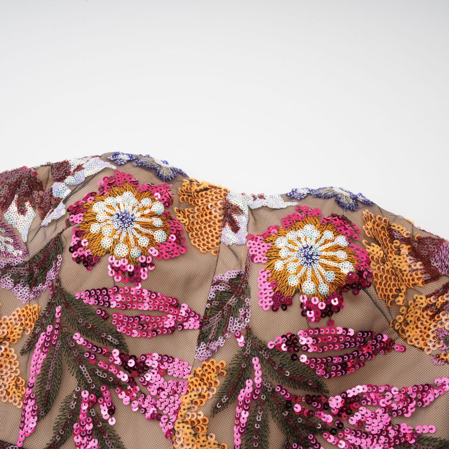Thérèse sequinembellished embroidered floral colorful midi dress