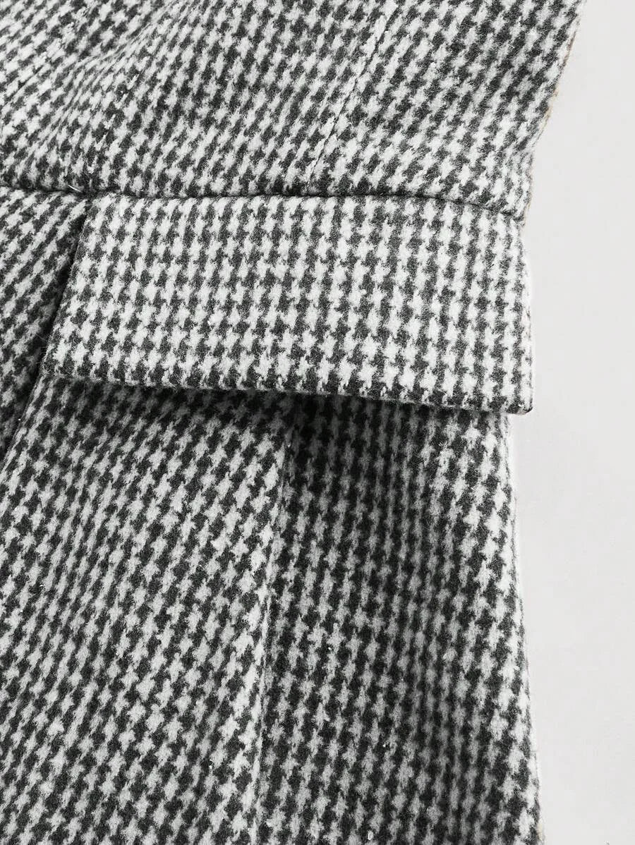 Ultra High Waisted Pleated Retro Plaid Skirt For Back To School Season Back To School Clothing