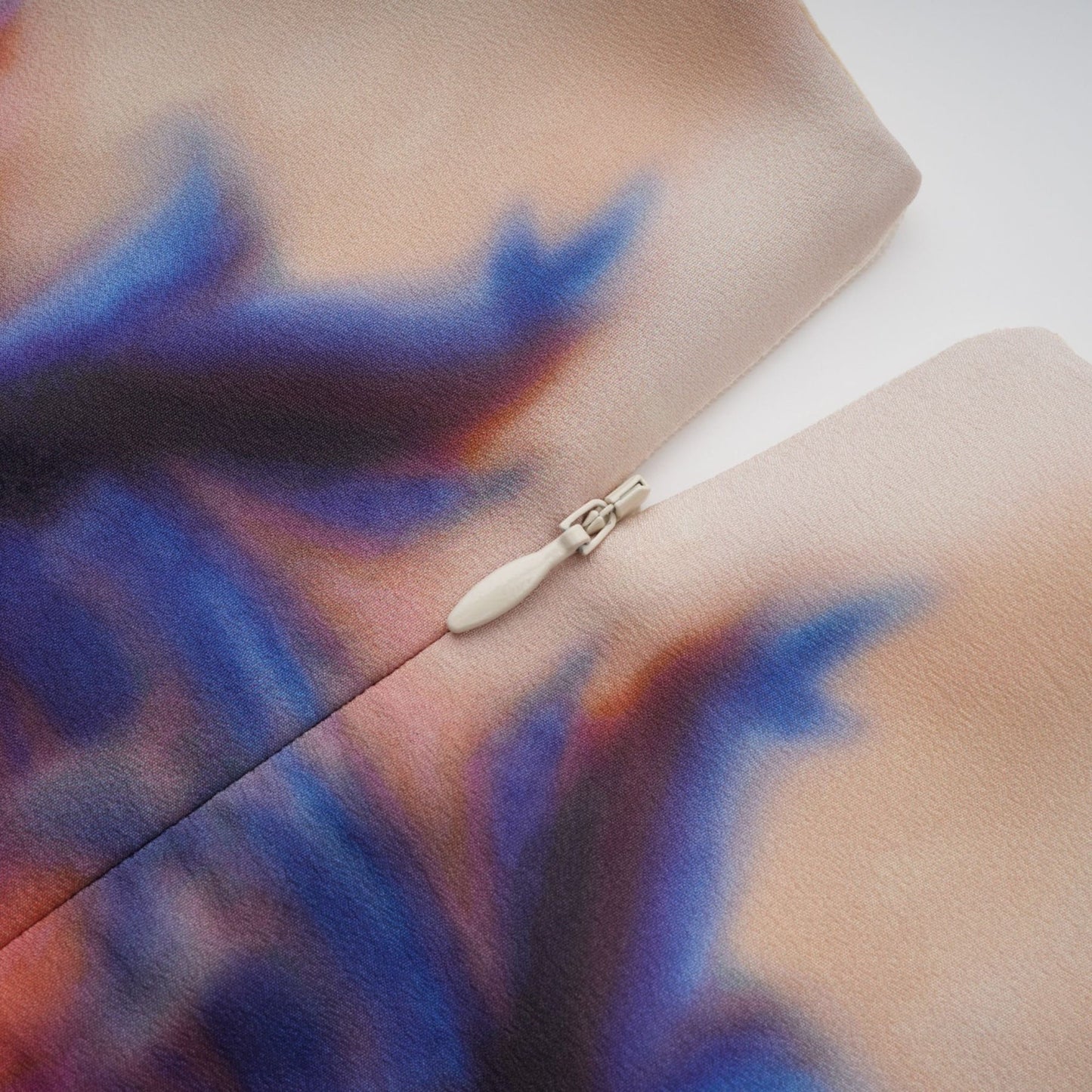 Urbaine smudged graffitiprint silk midi dress