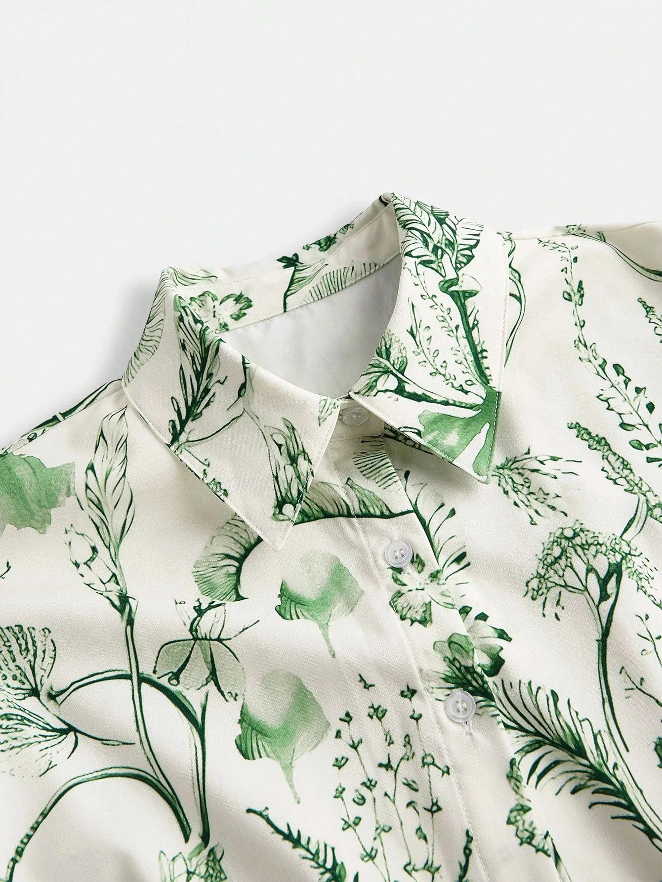 Vacation Romantic Casual Floral Print Green Loose Flare Dress Beach Floral Dress SpringSummer