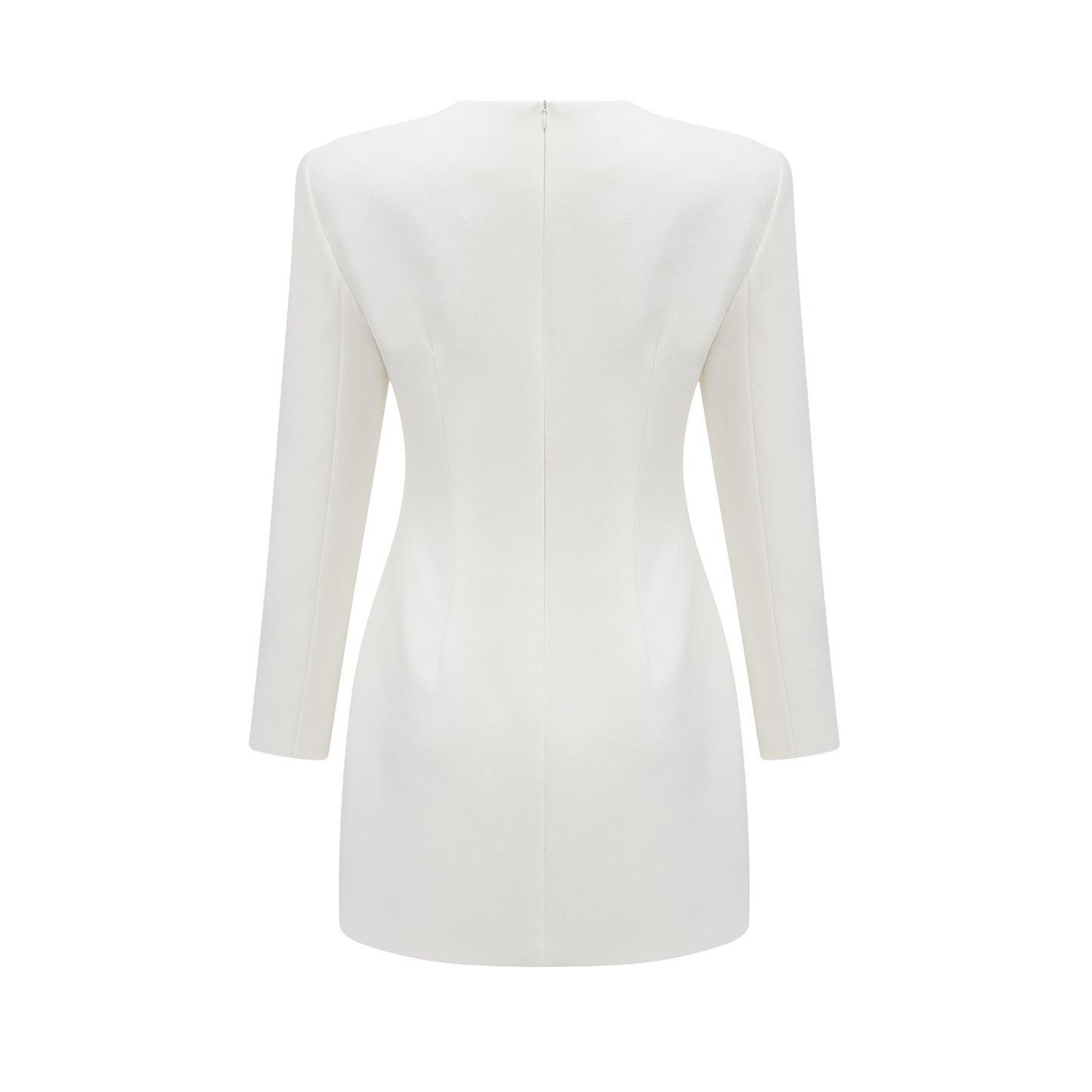 Vanessa white fauxflower embellished mini dress