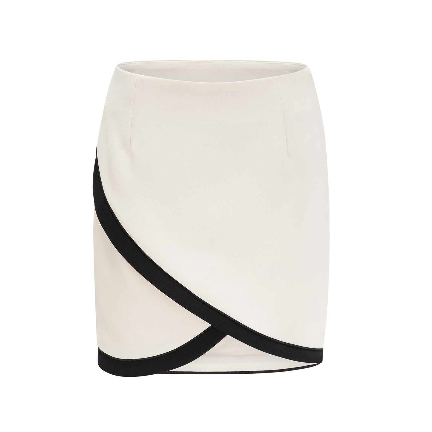Vespera contrast colours jacket skirt matching set