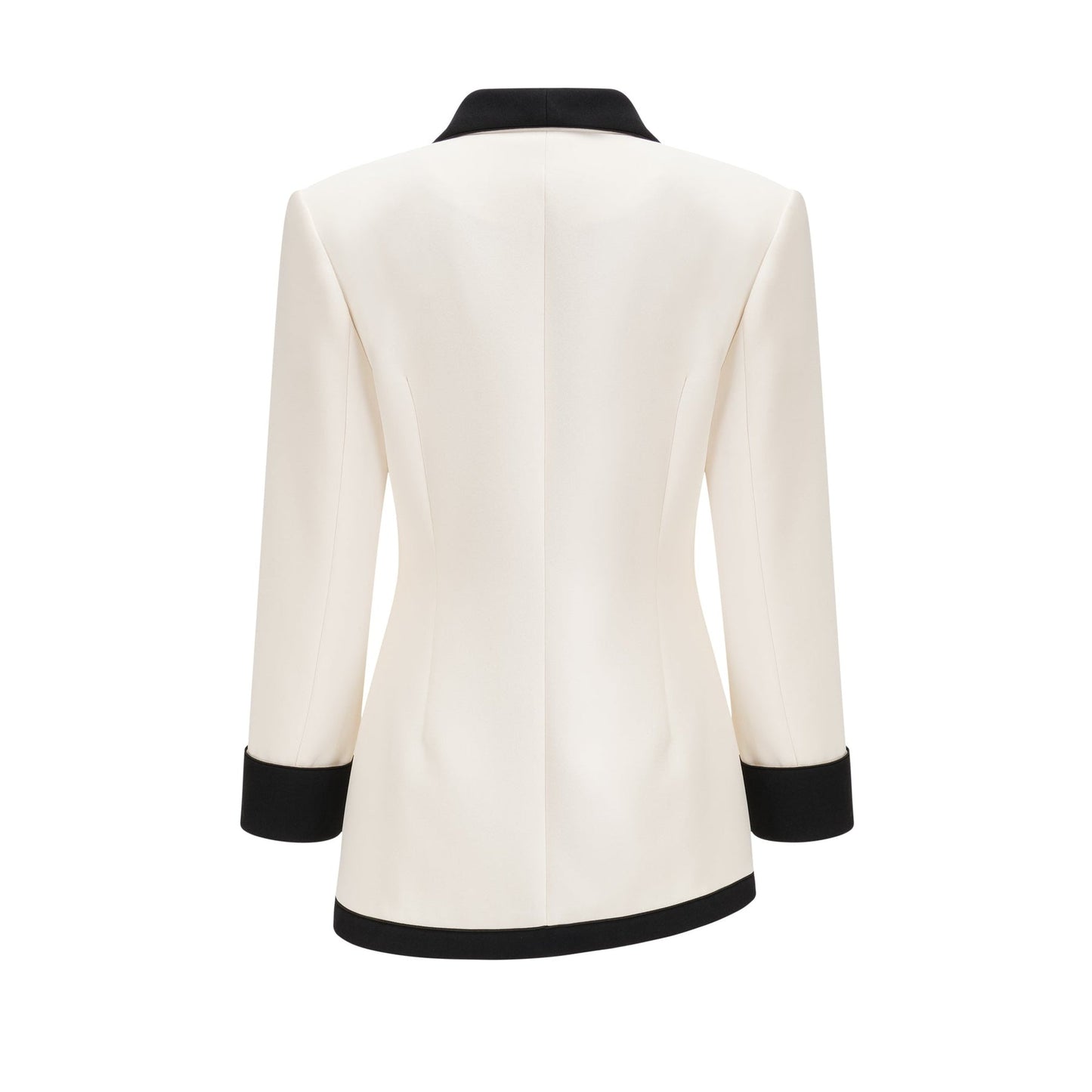 Vespera contrast colours jacket skirt matching set