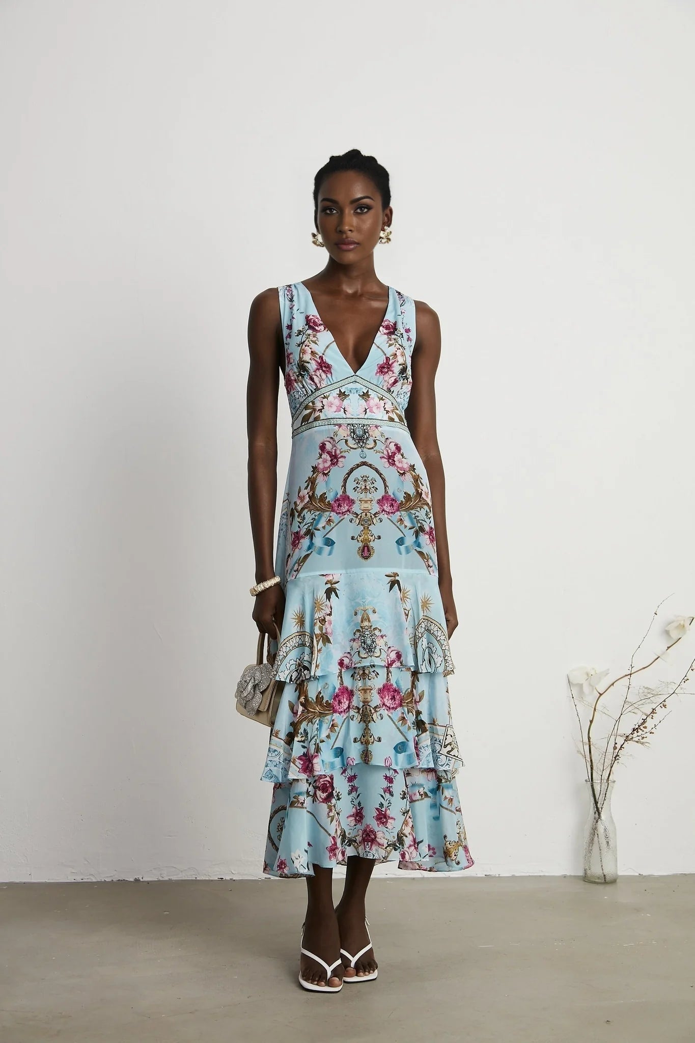 Victoire floralprinted midi dress