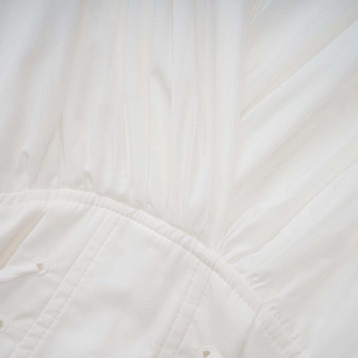 Vienne White LaceUp Pleated Maxi Dress