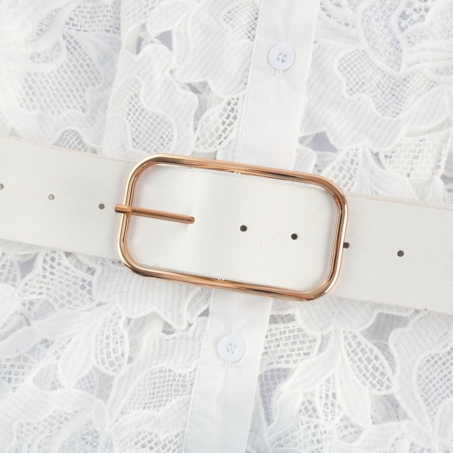 White midi dress with floral embroidery by Noemie