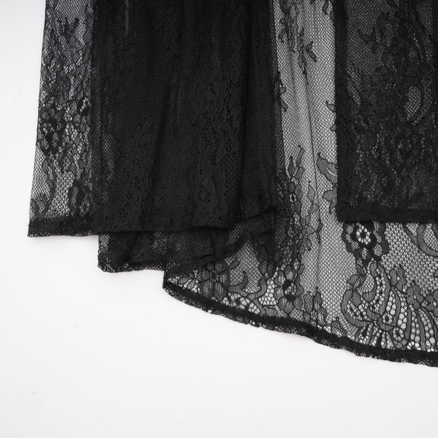 Black one shoulder dress with lace embroidery asymmetric design cutout detailing and side high slit