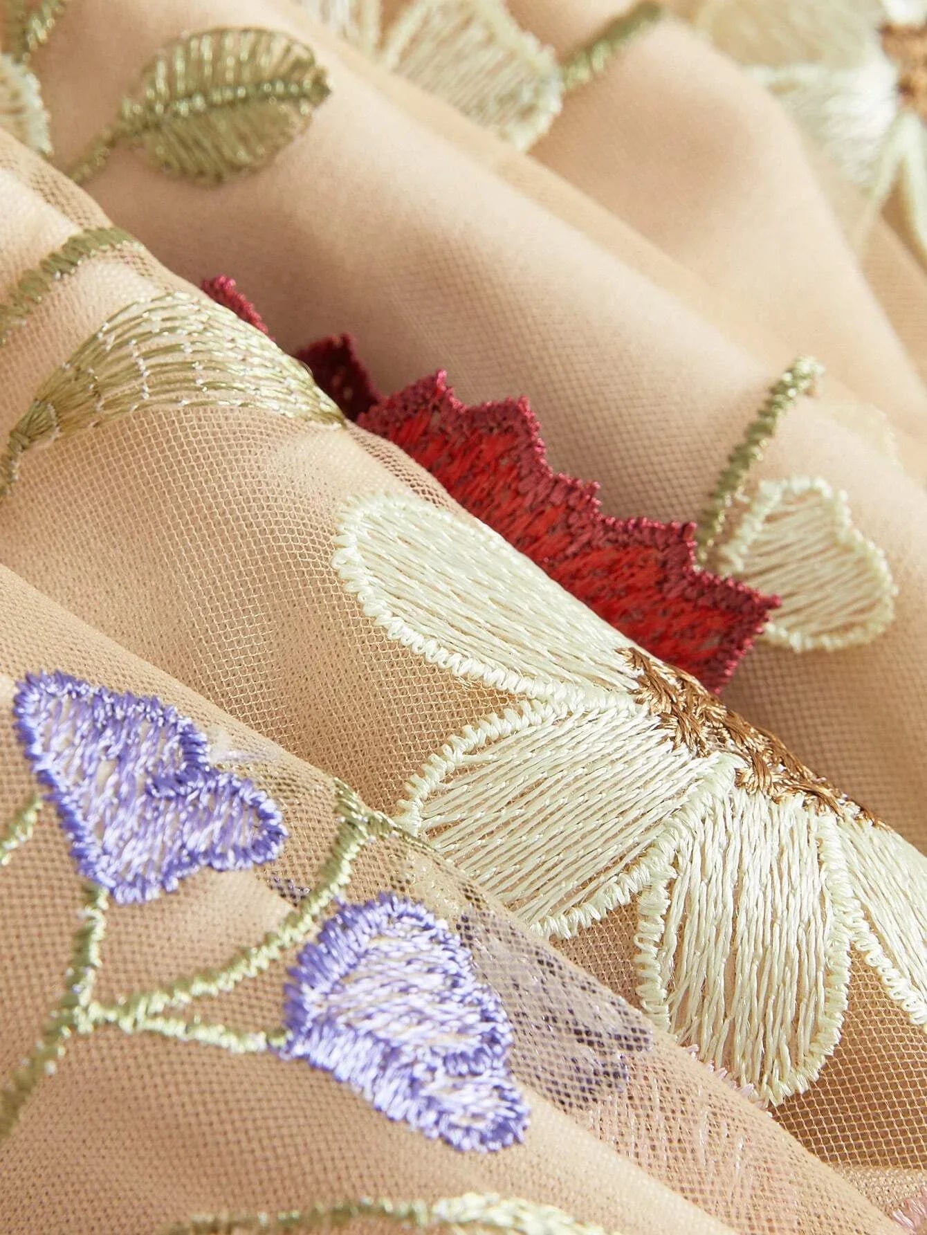 Women Elegant Mesh Flower Embroidery Long Dress Autumn Maxi Women Outfit