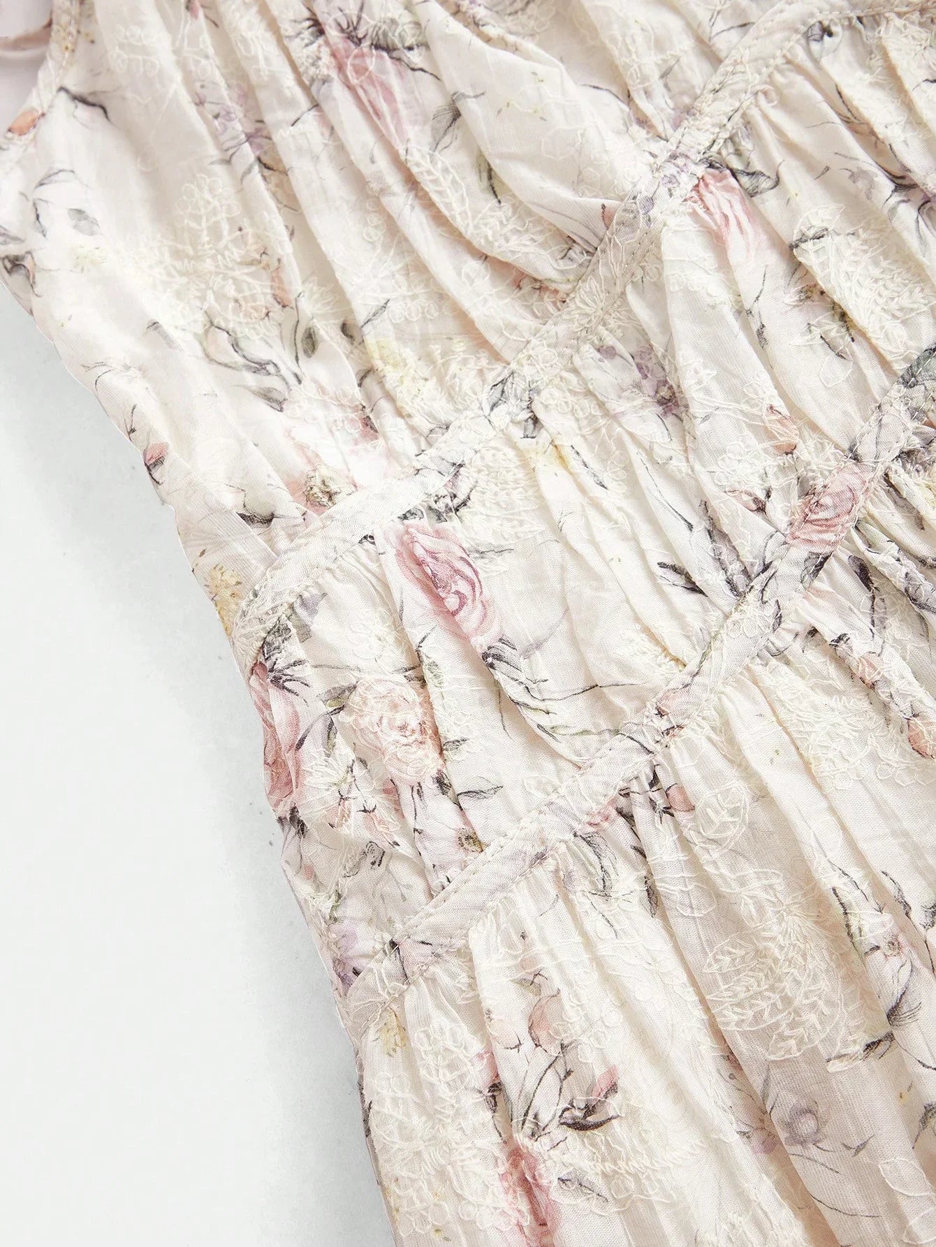 Womens Elegant Floral Butterfly Print Tie Waist Dress Summer Brunch Outfits Festival