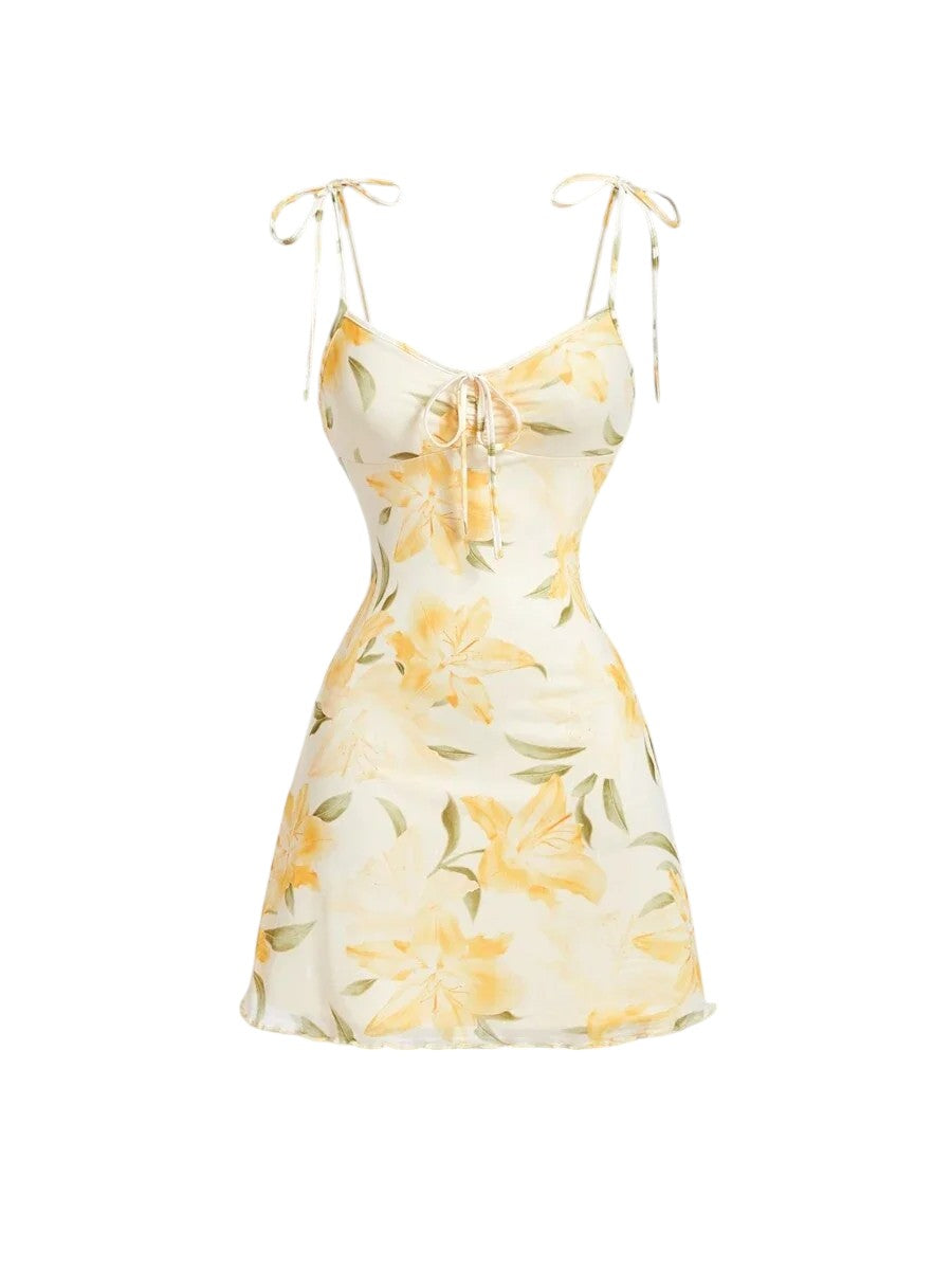 Womens Floral Print Summer Mini DressSummer Dresses Spring Clothes
